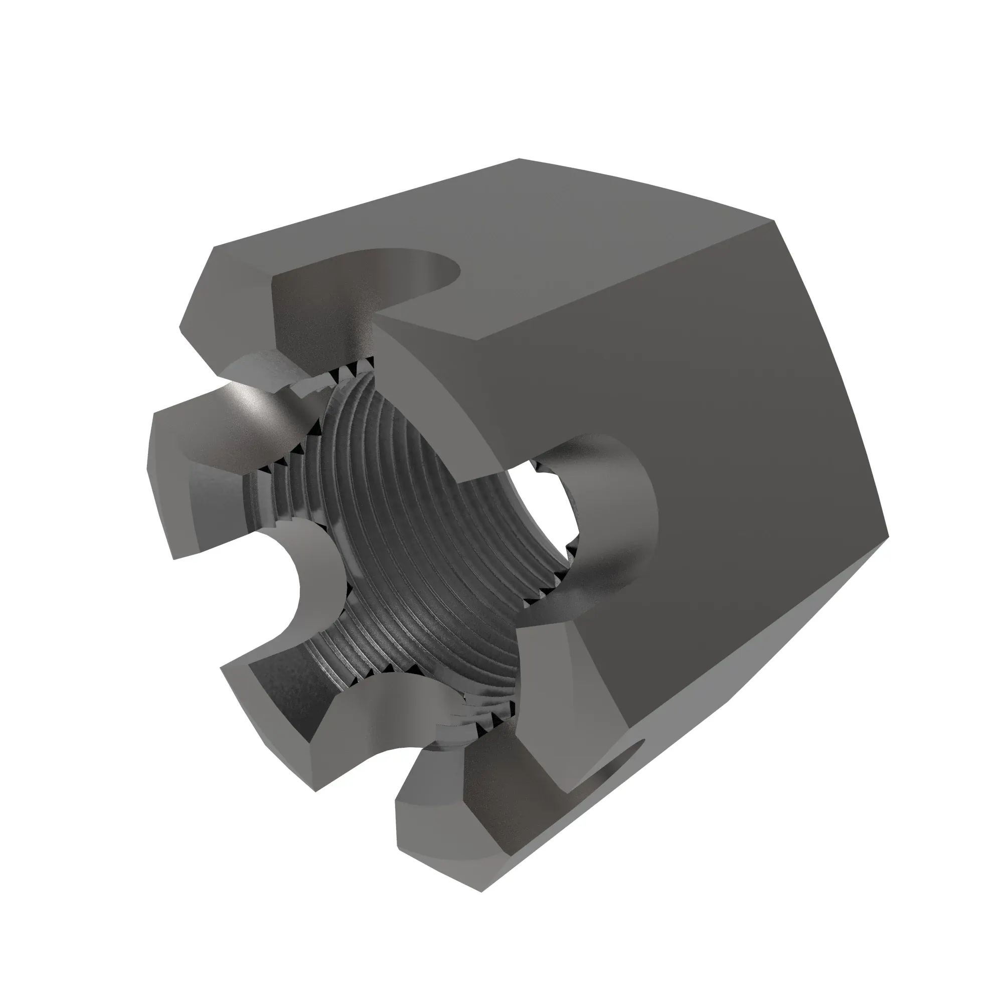 NUT, HEX THICK SLOTTED