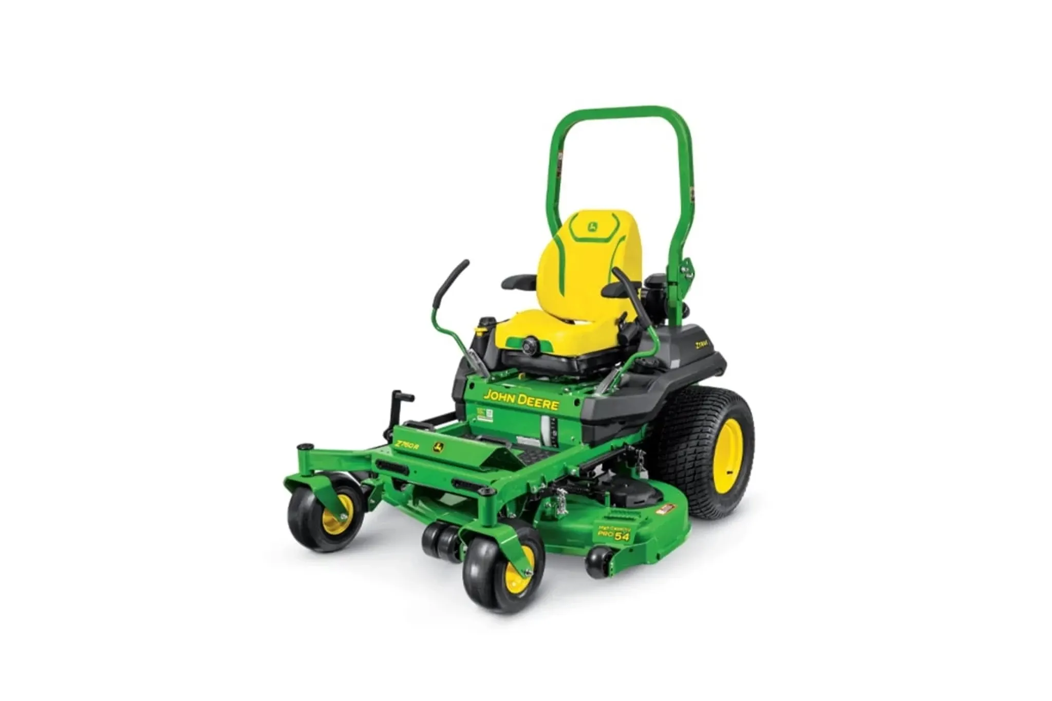 Studio image with a front left view of a Z760R ZTrak Mower