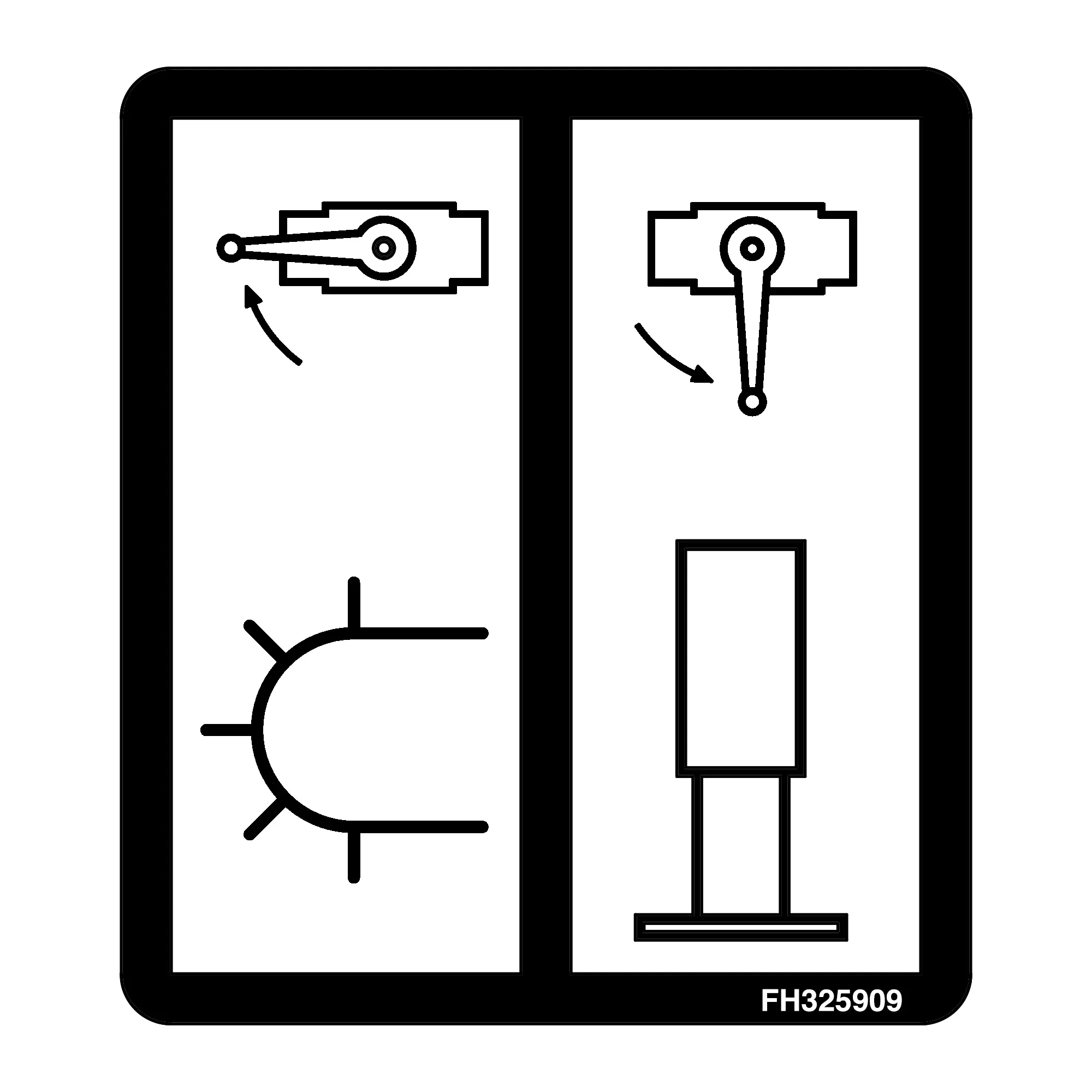 John Deere Hydraulic Jack Label - FH325909