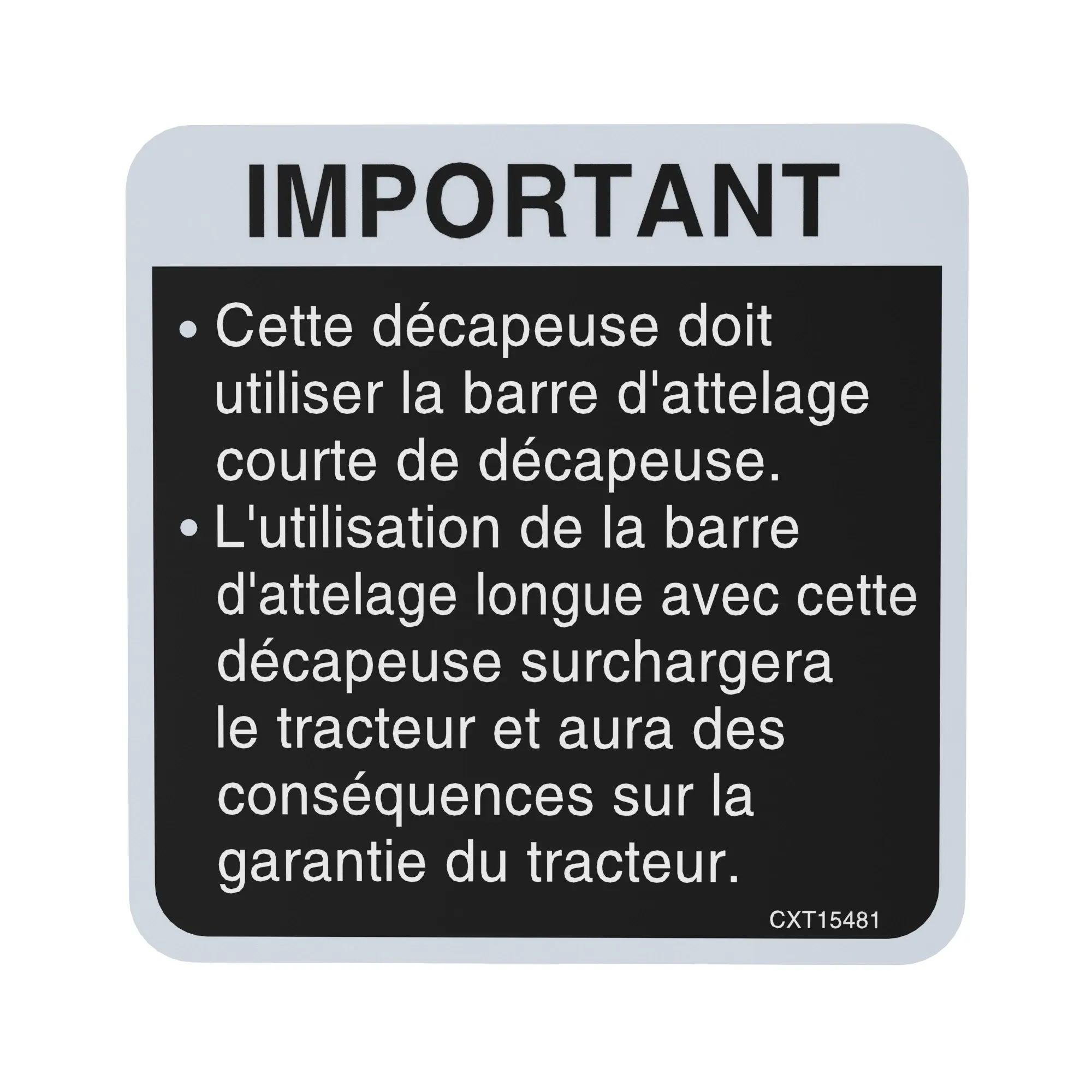 John Deere Safety Sign - CXT15481