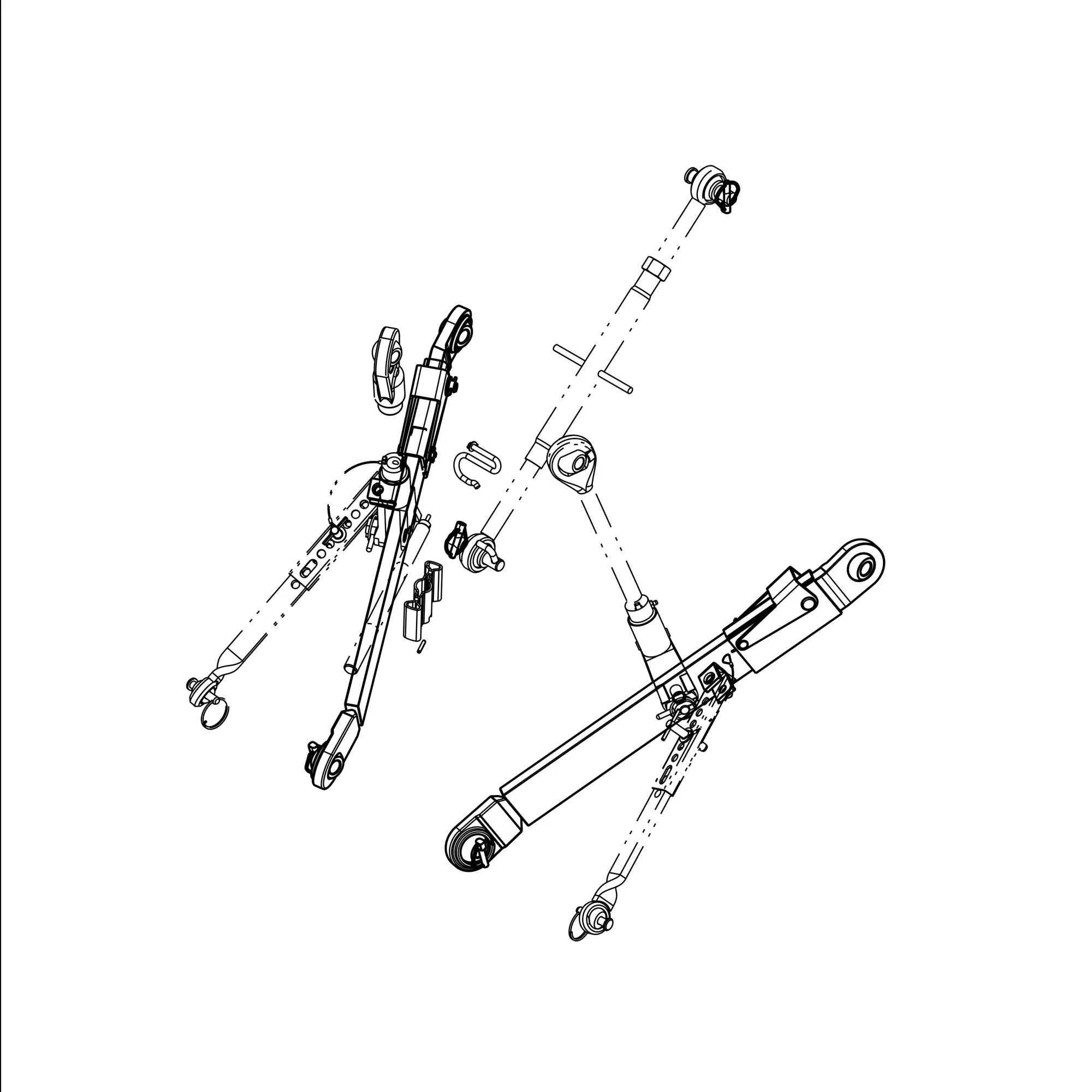John Deere 3-Point Telescopic Hitch Kit - LVB25309
