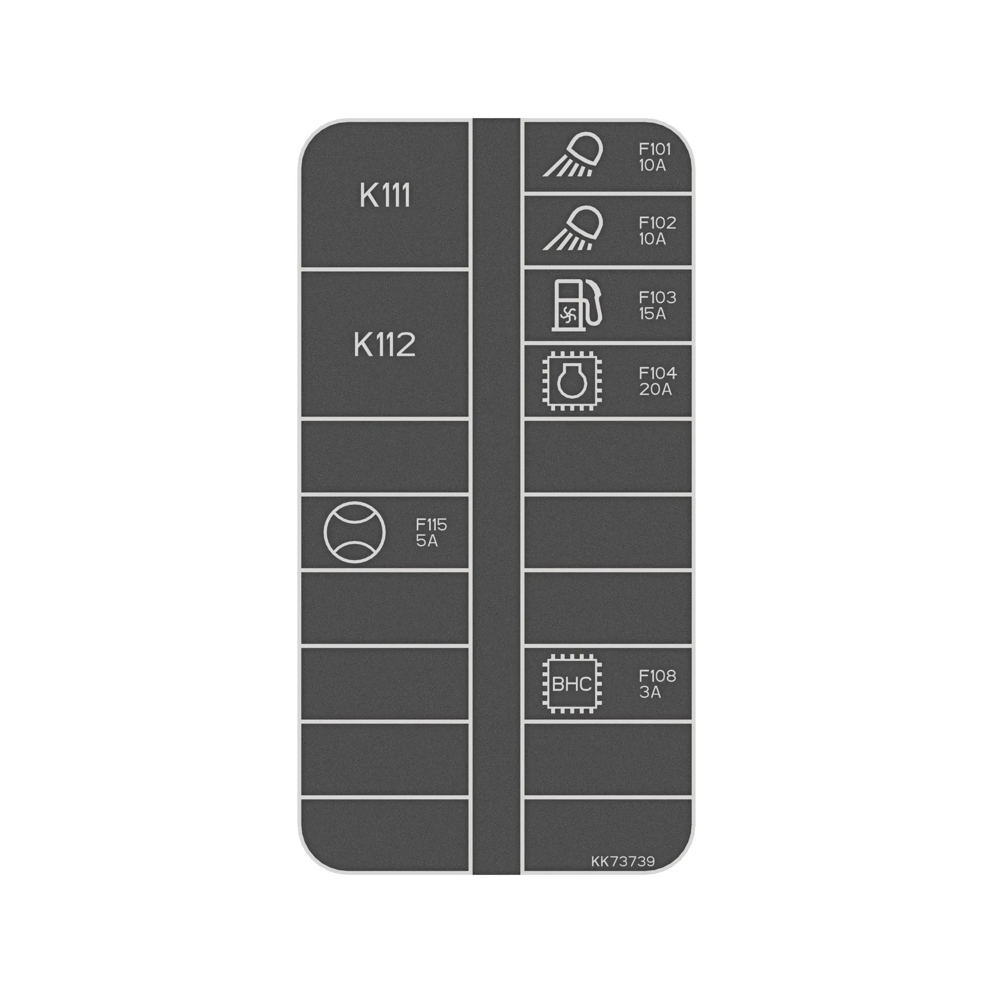 John Deere Front Load Center Label - KK73739