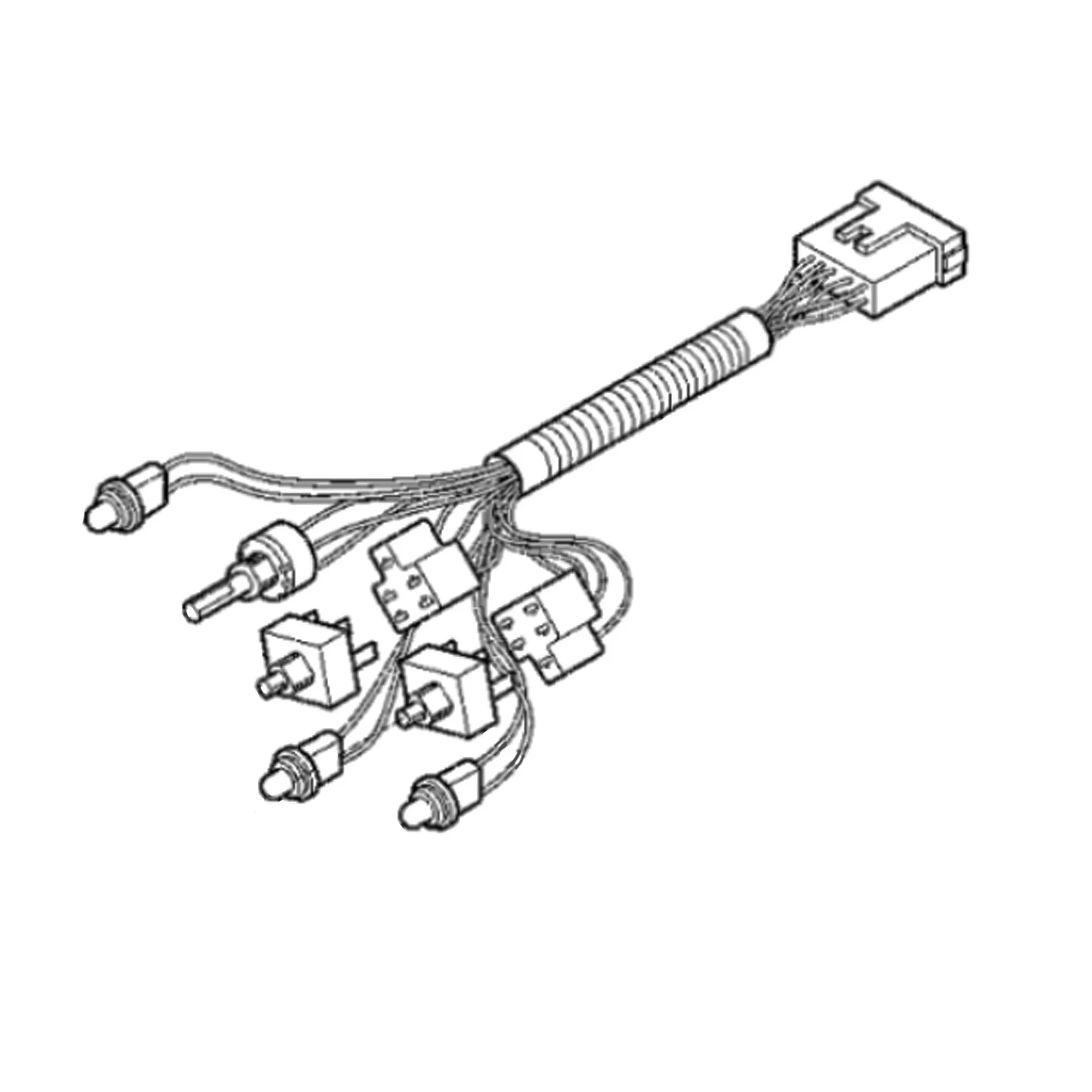 John Deere Air Conditioning and Heater Control Wiring Harness - TT226067