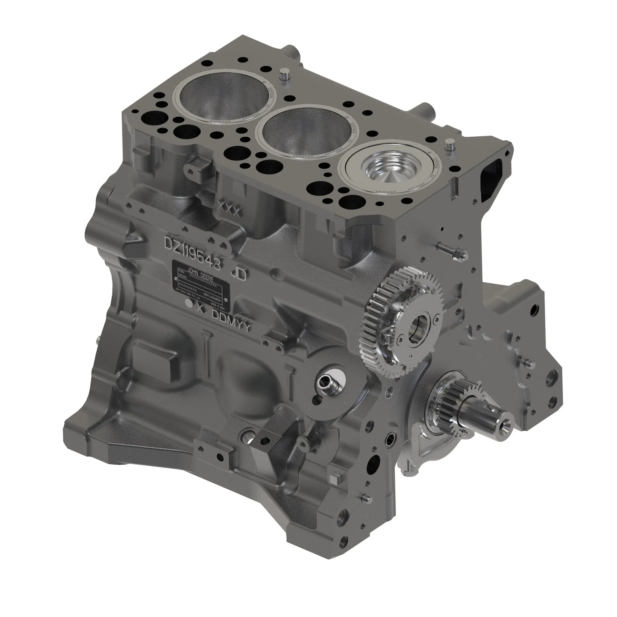 John Deere Short Block Assembly, 2.9 Liters, 03 Cylinder - DZ121998