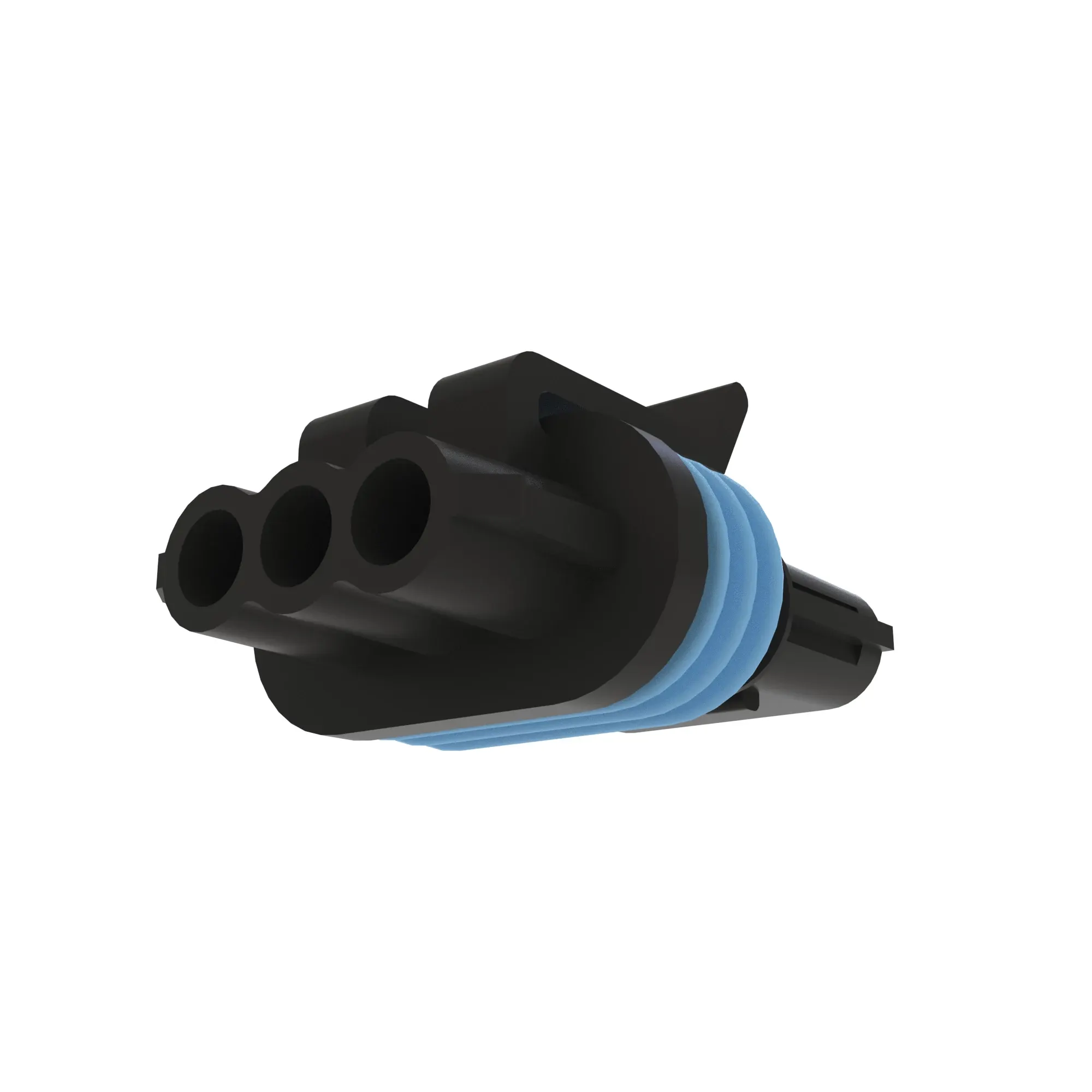 John Deere Black External Electrical Connector Housing, 3 Cavities - 57M11408