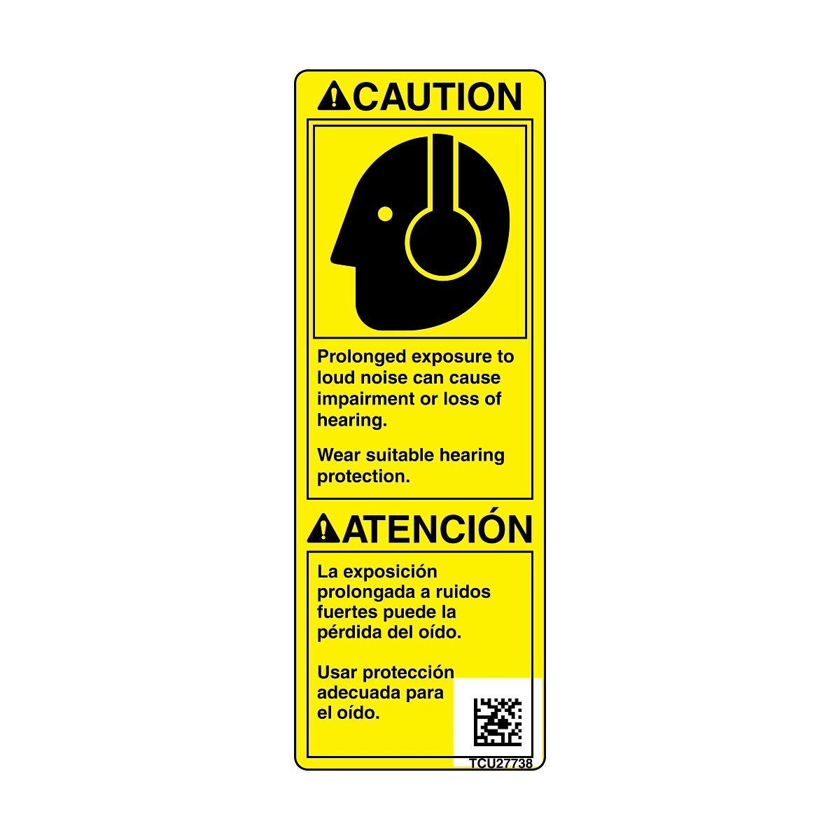 Label, Caution, Hearing Protection