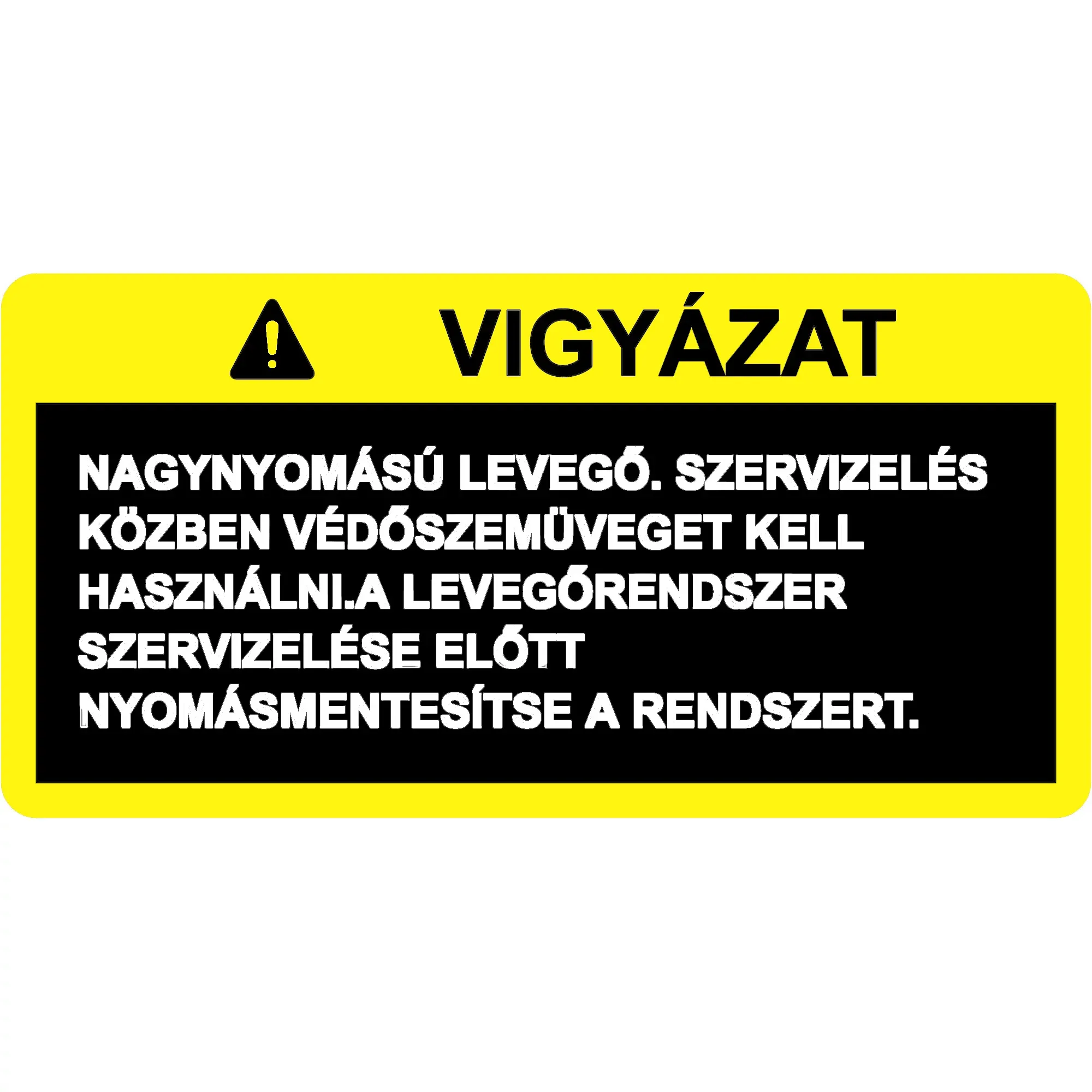 John Deere Air Dryer Exhaust Label, Hungarian - N307941