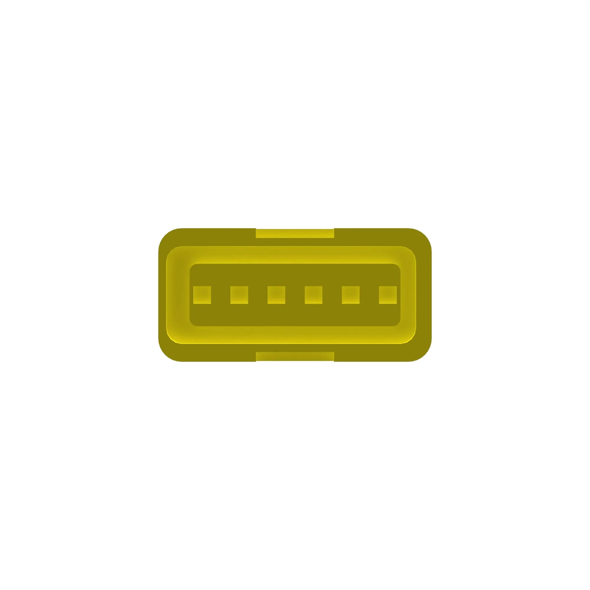 CONN FCI SICMA 6W MS YELLOW PLSTC