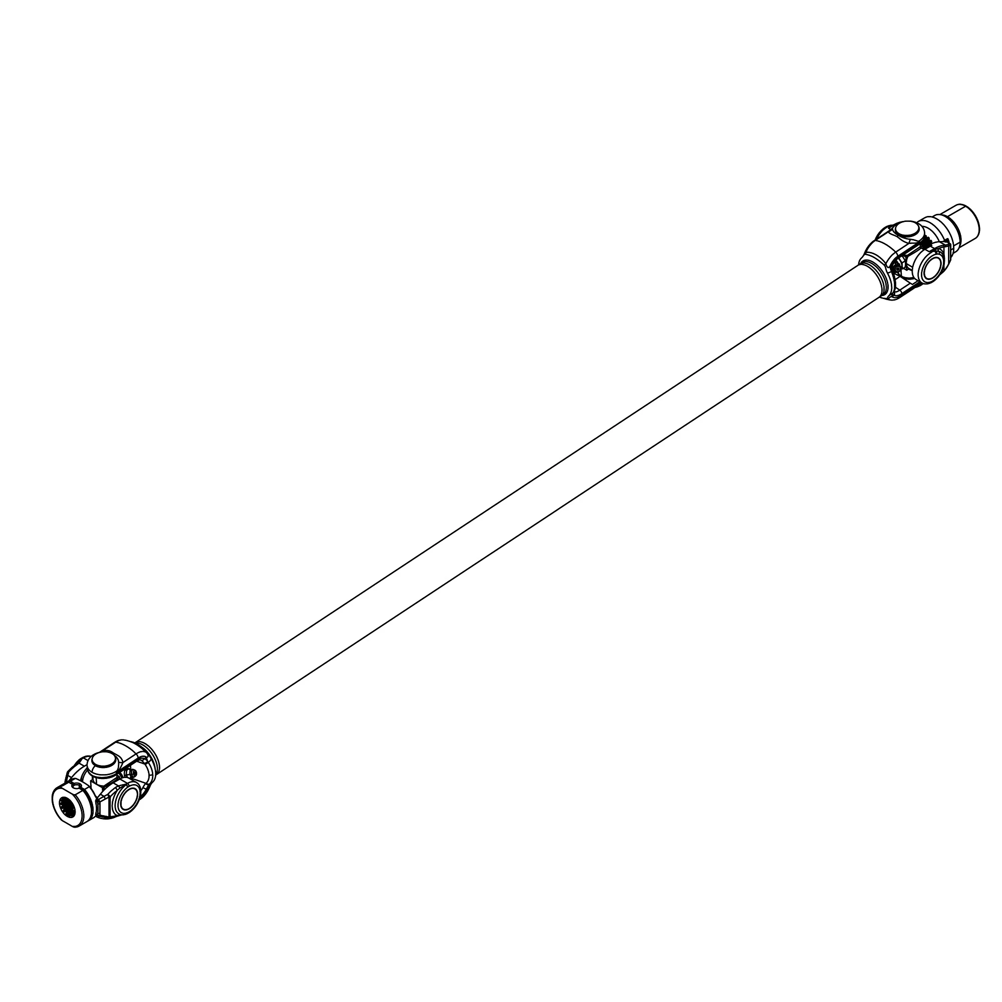 LVA16298: Utility Tractor Front Axle Universal Driveshaft