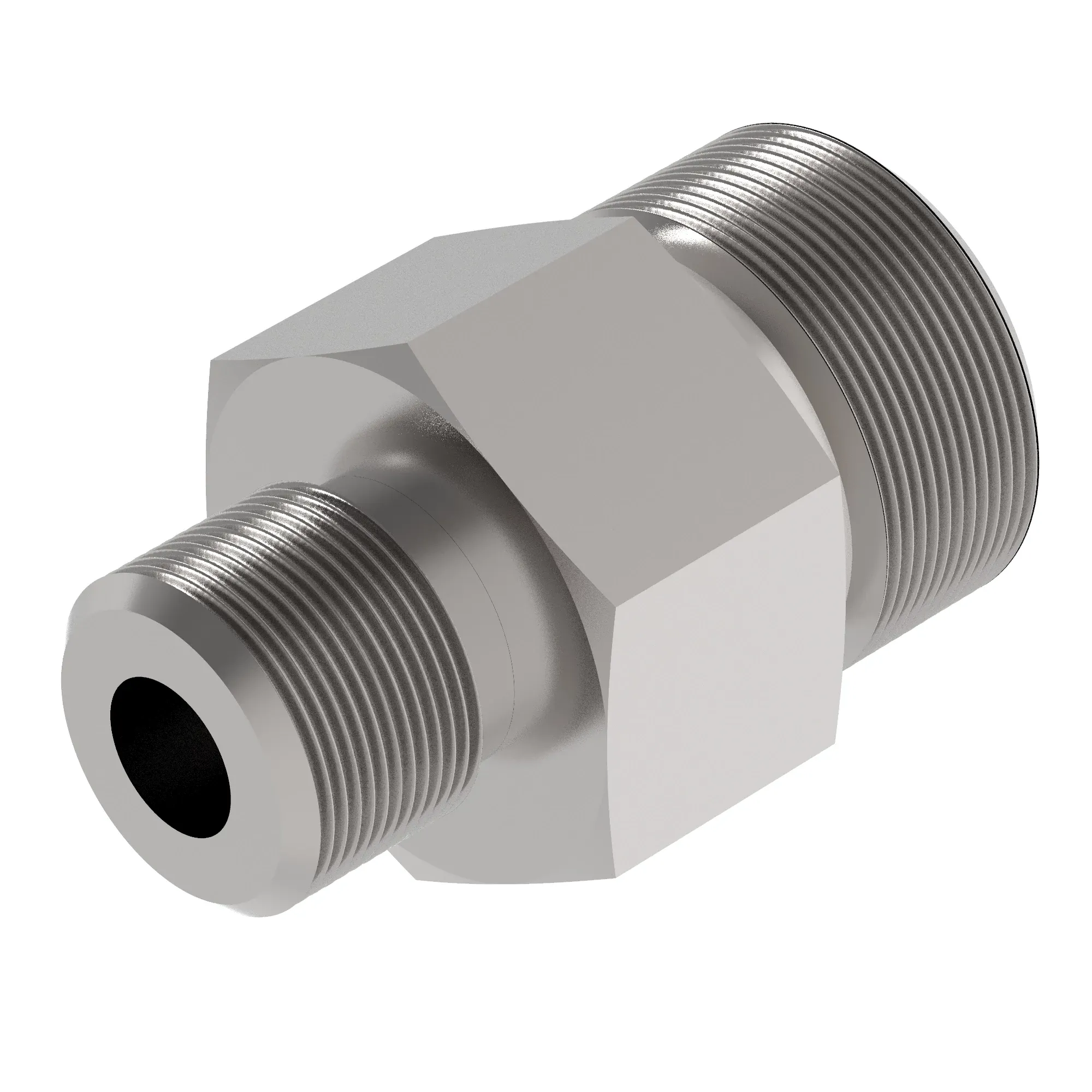 STRAIGHT THD CONN ORFS -08x-06 ELECTROLESS NICKEL COATED