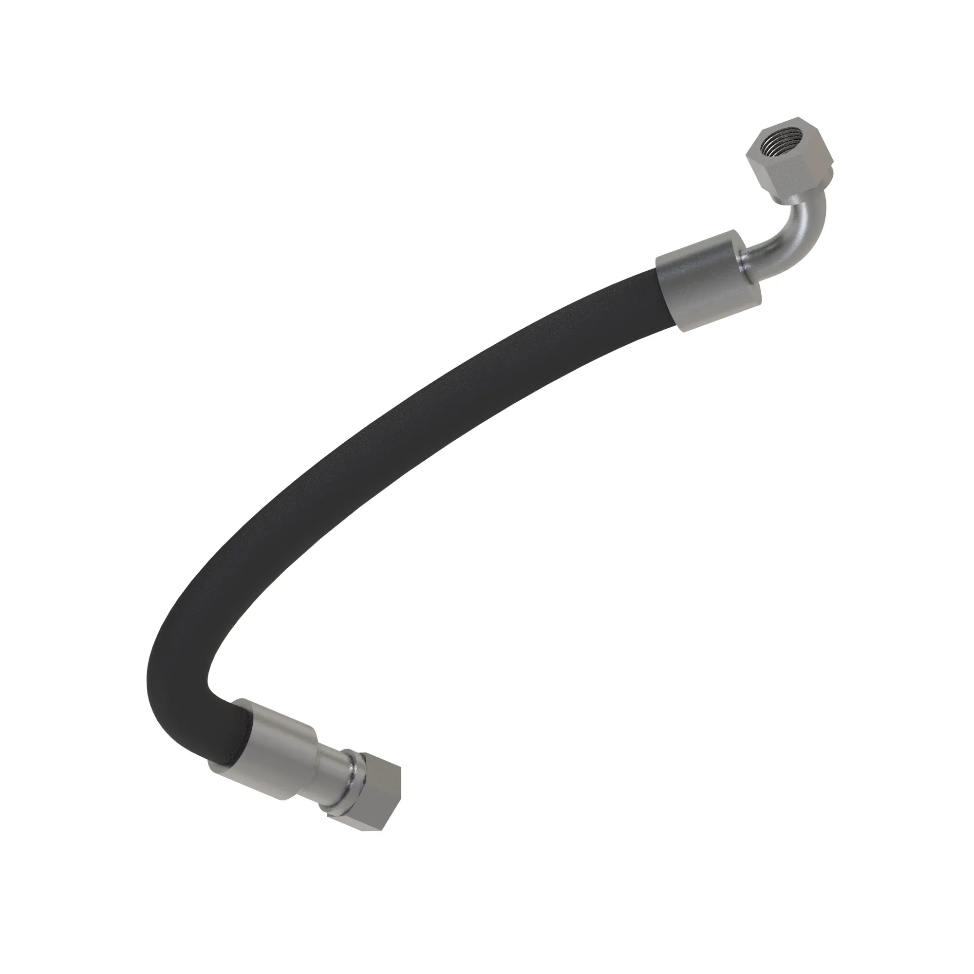 John Deere Hydraulic Hose with Elbow Fitting - F699638