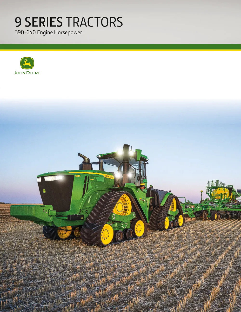 9 Series Tractors Product Line Brochure cover