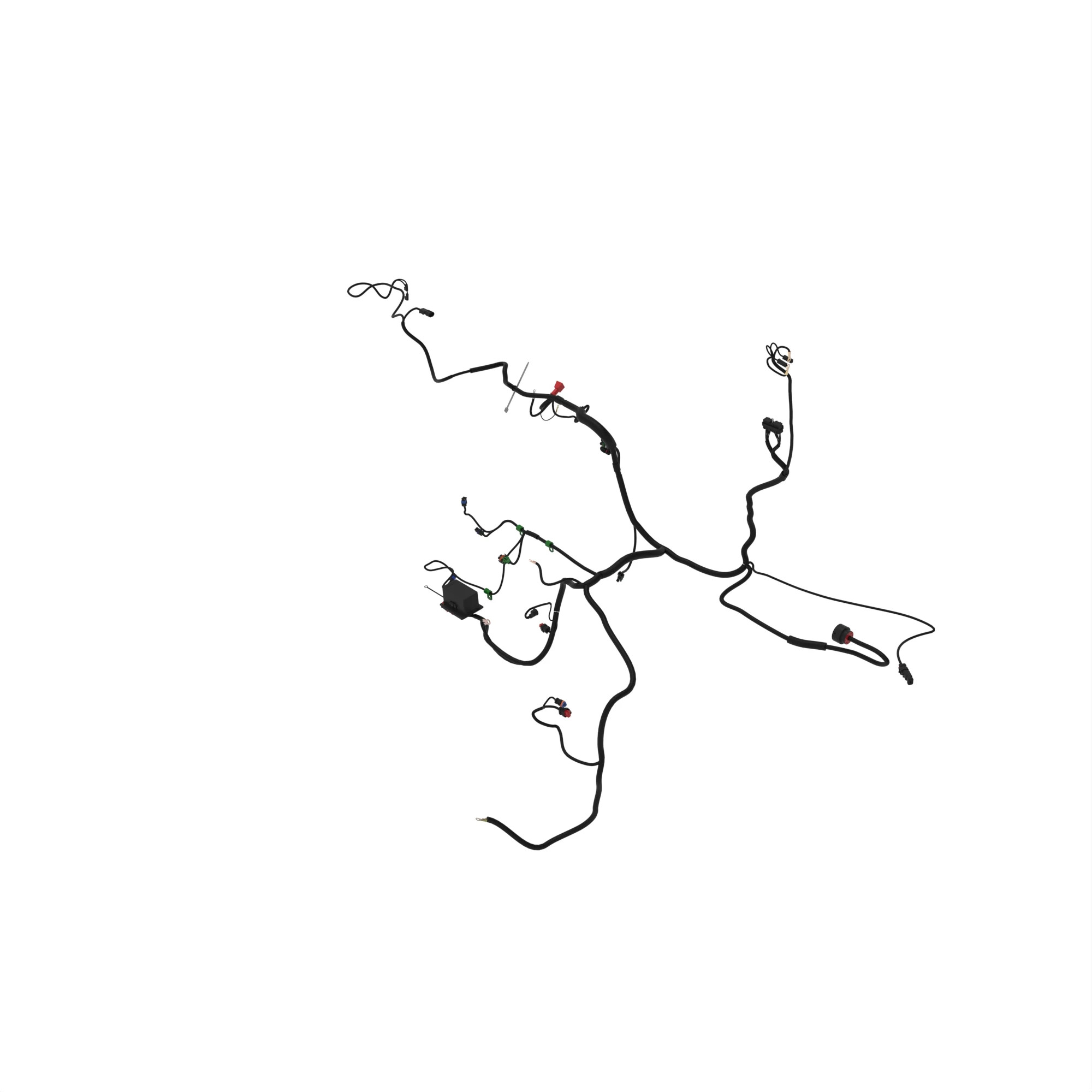 John Deere Backhoe Front End Harness with Alternator Fuse - AT403486
