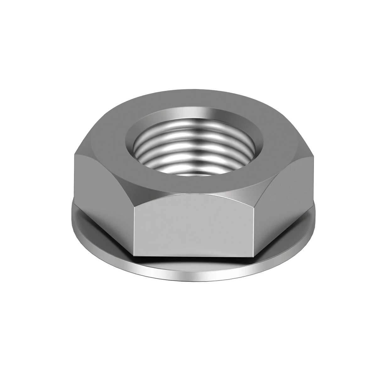 Flange Nut, Jam Hex, M10