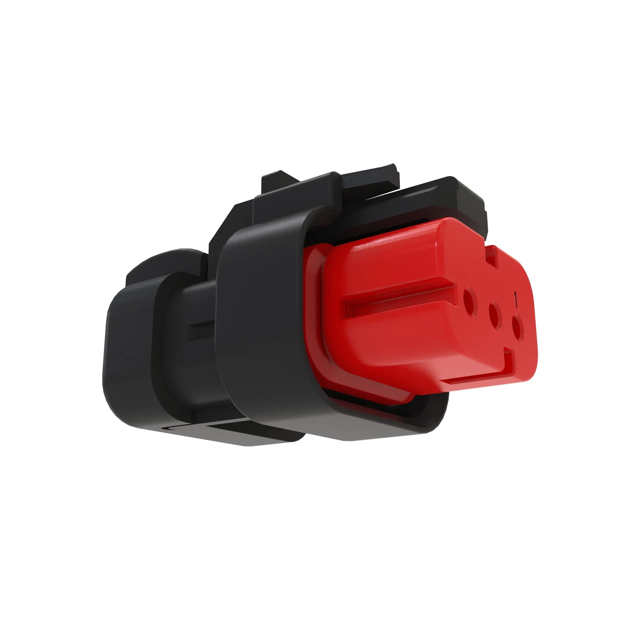 John Deere Red Electrical Connector Housing, 3 Cavities - 57M9734