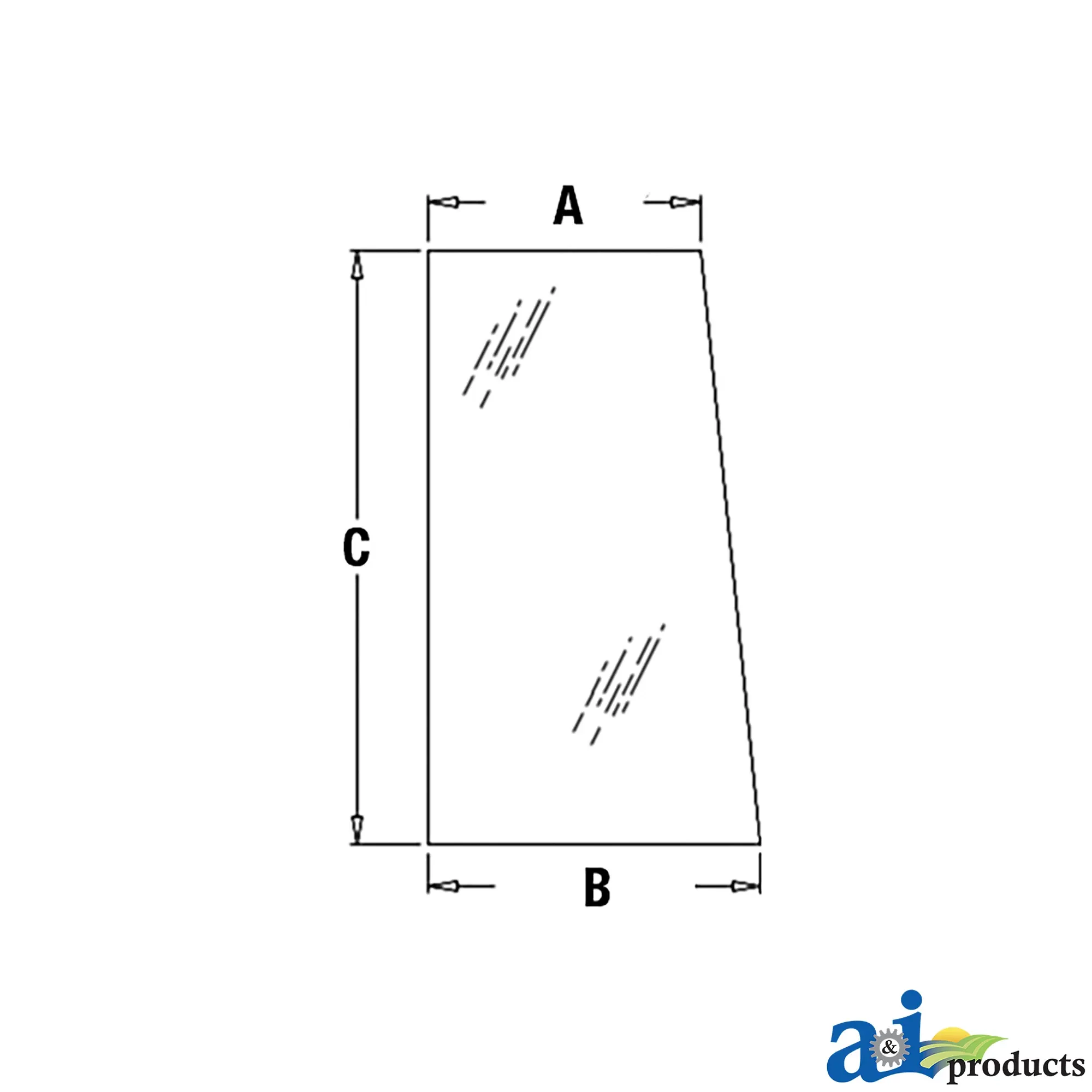 A&I Products Rear Upper Glass Windowpane - A-AT171897