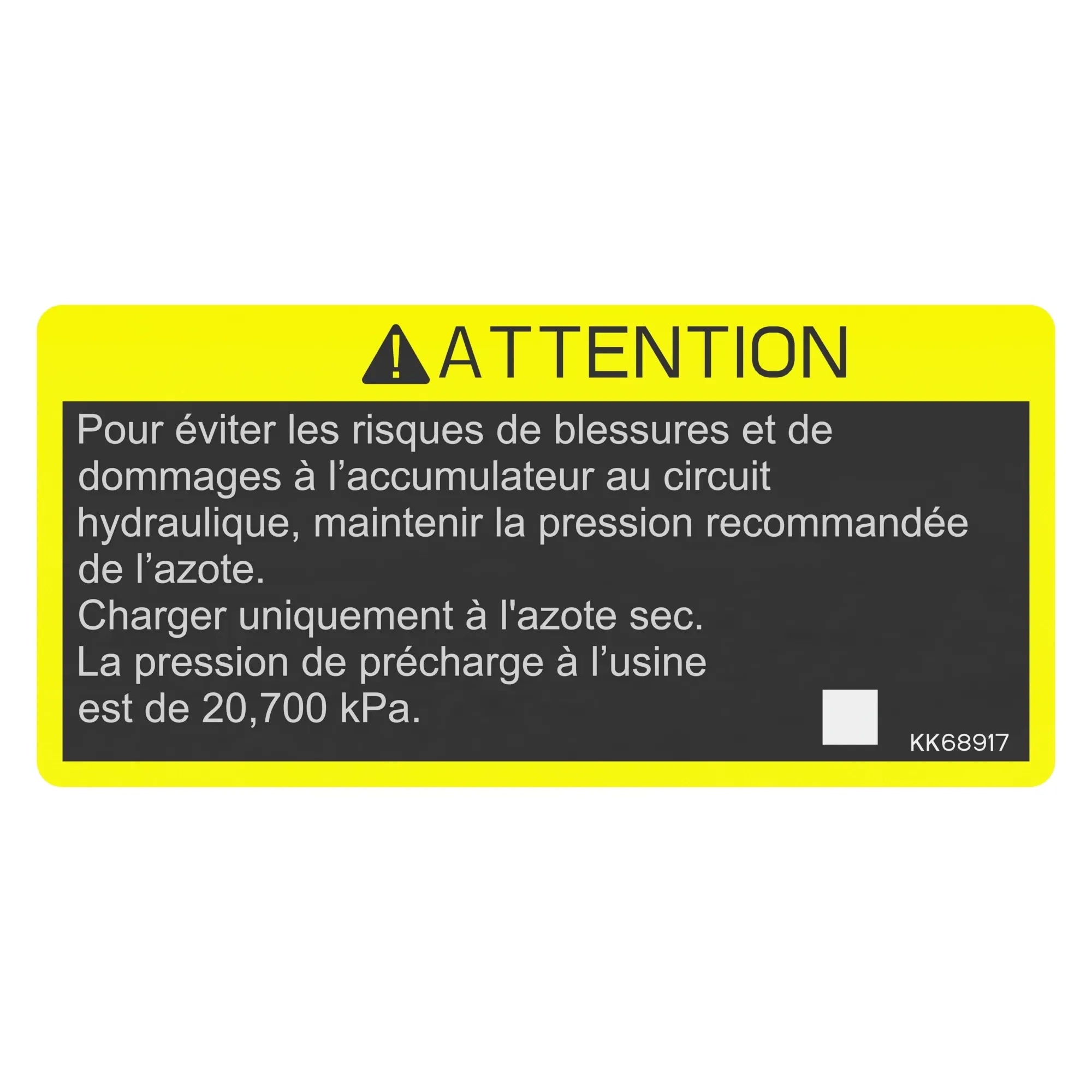 John Deere Safety Sign - KK68917