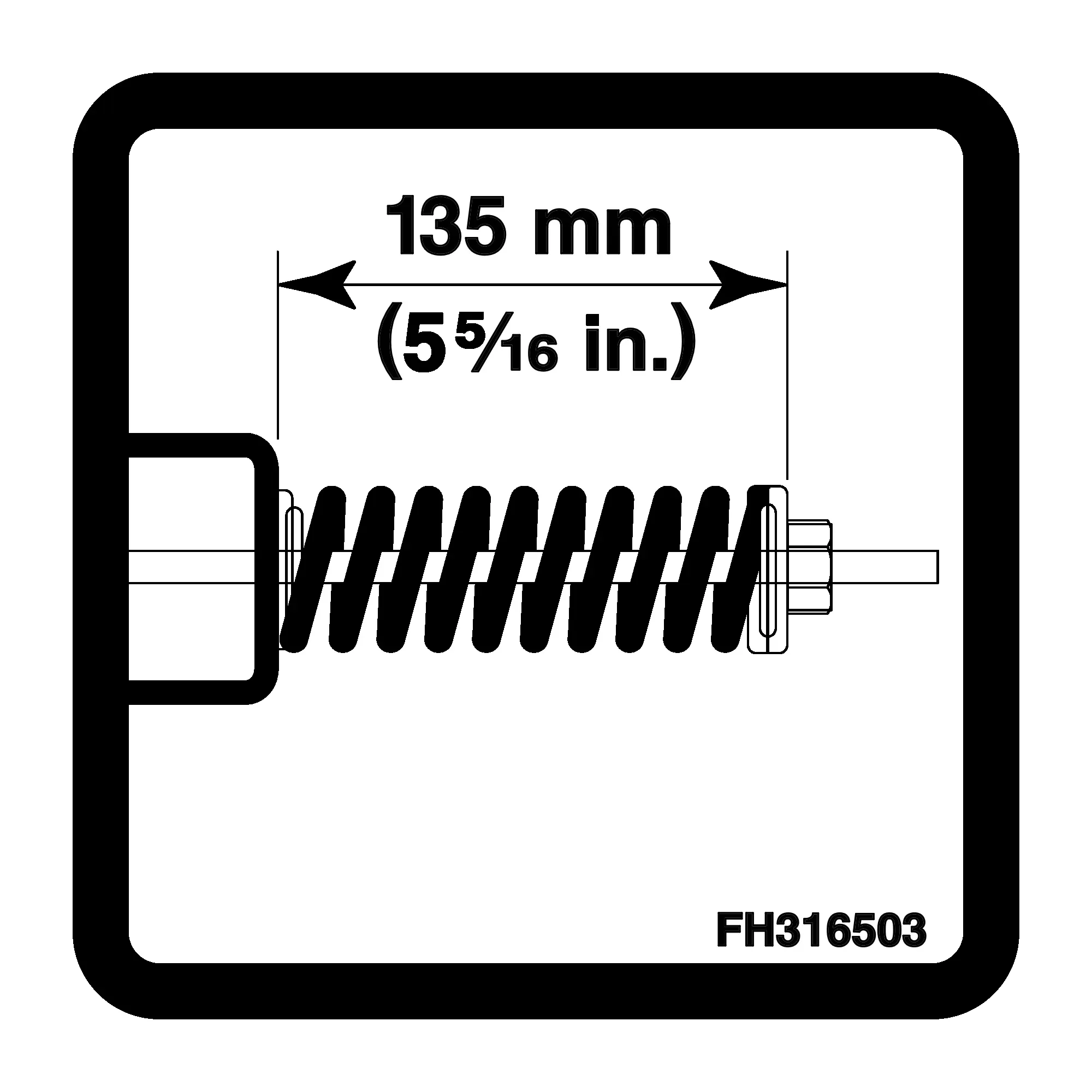 John Deere Pick Up Chain Tension Label - FH316503
