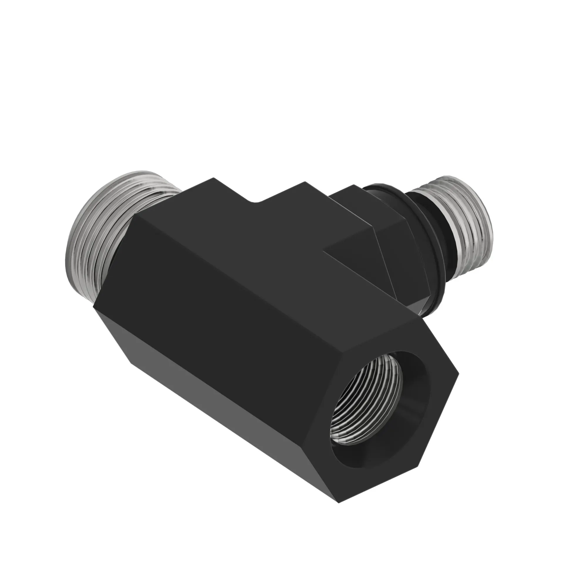 TEE FITTING, M12 ADJ STUD RUN TEE M