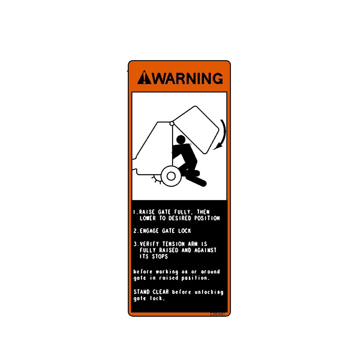 Label, Gate Lock Warning