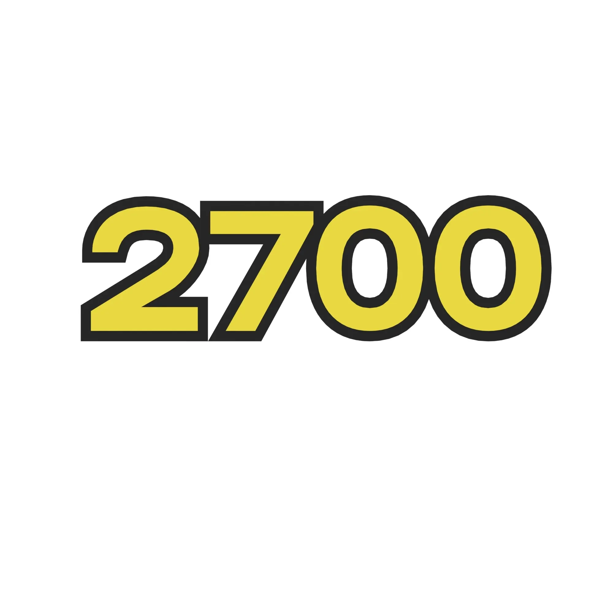 John Deere Model Number 2700 Label - N262543