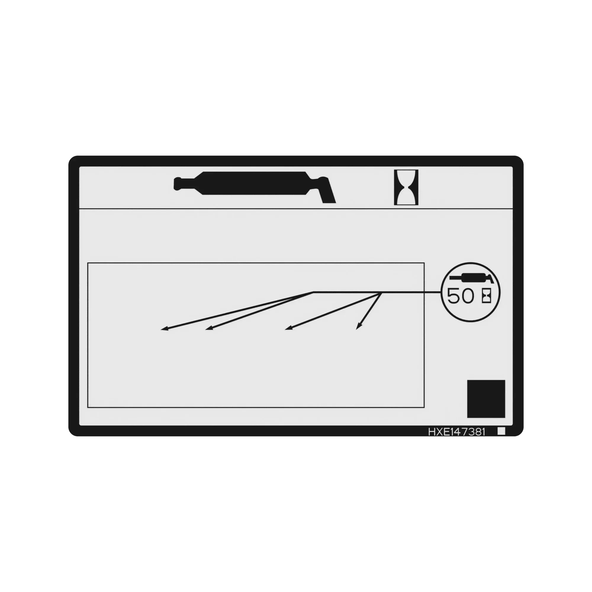 John Deere Final Drive Oil Level Label - HXE147381