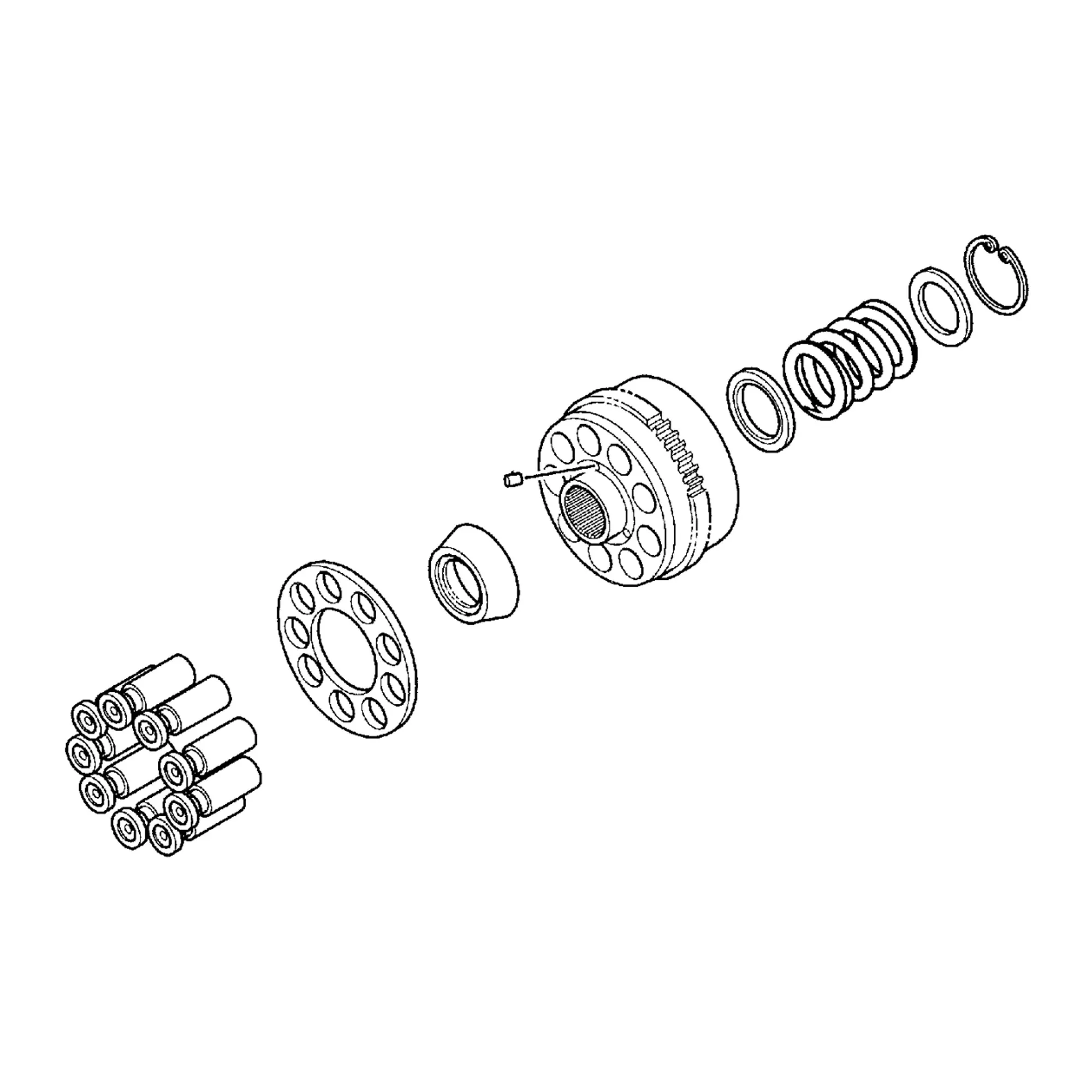 John Deere Propel Motor Cylinder Block - 0411402