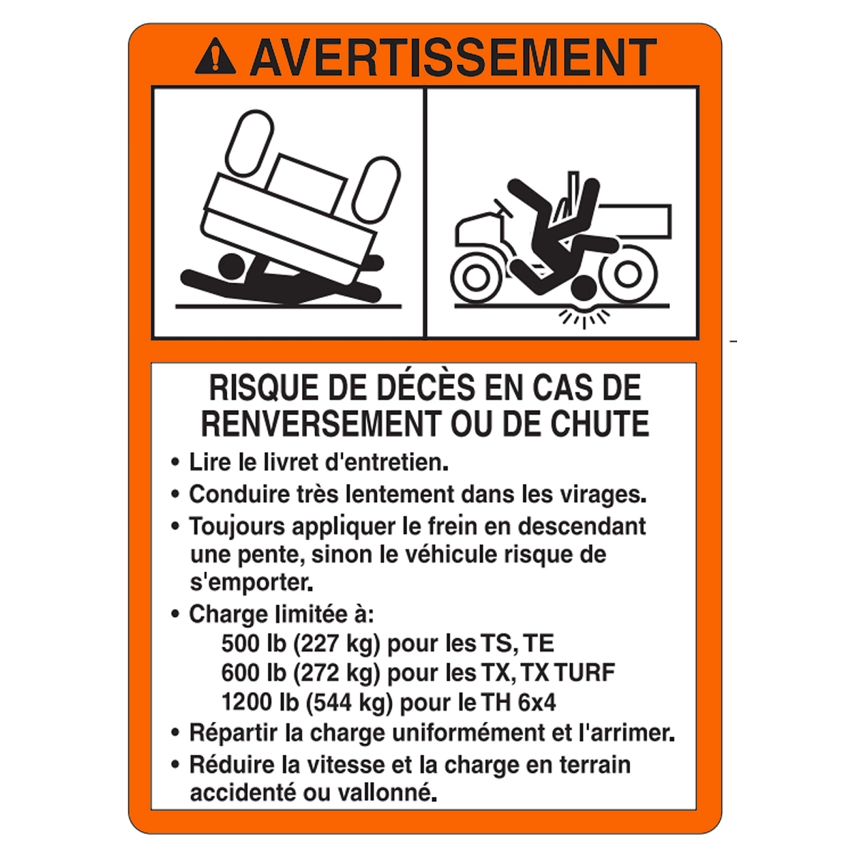 Safety Sign, French Warning Label
