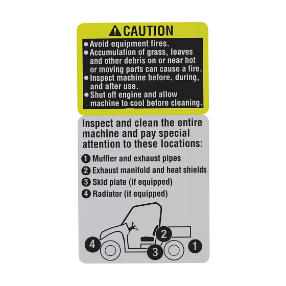 John Deere Cleaning Label - M165798