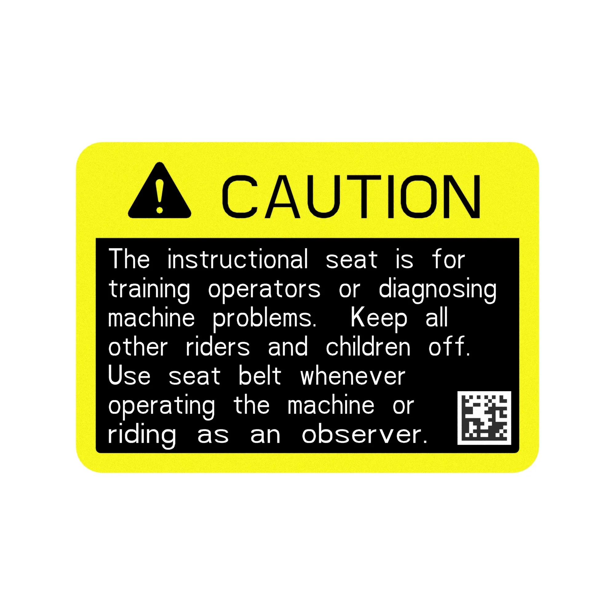 John Deere Seat Belt Caution Decal - H202640