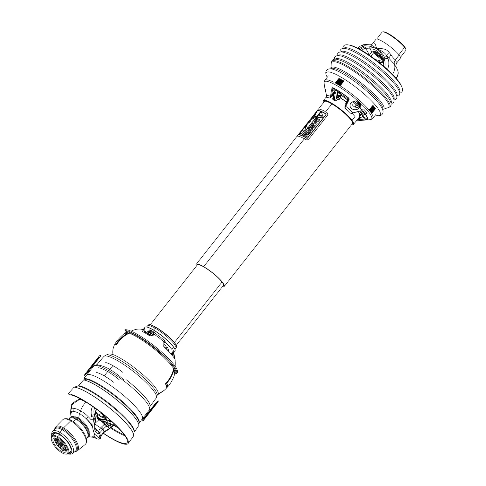 John Deere 20-Spline Universal Driveshaft Attachment - BE32682