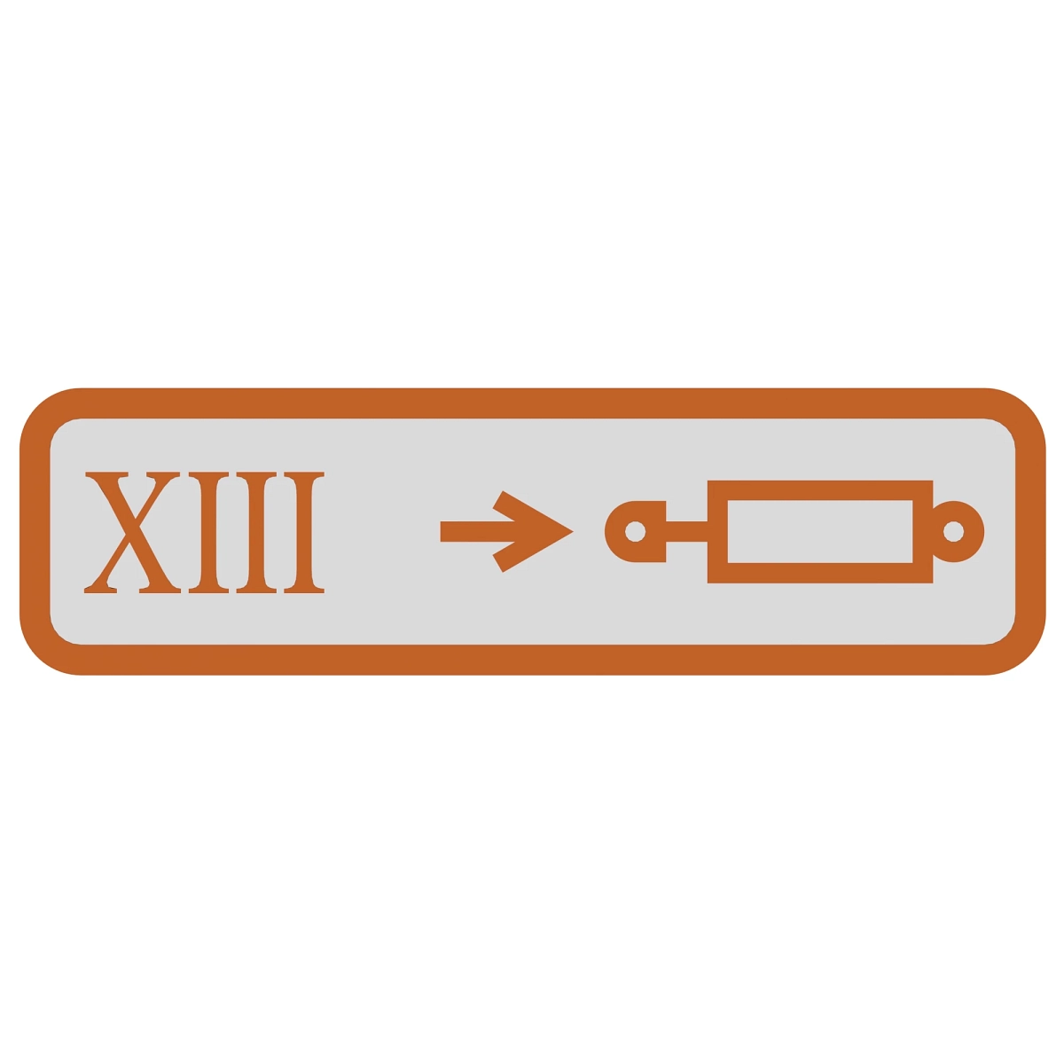 Label, Coupler Xiii Outlet, Retract