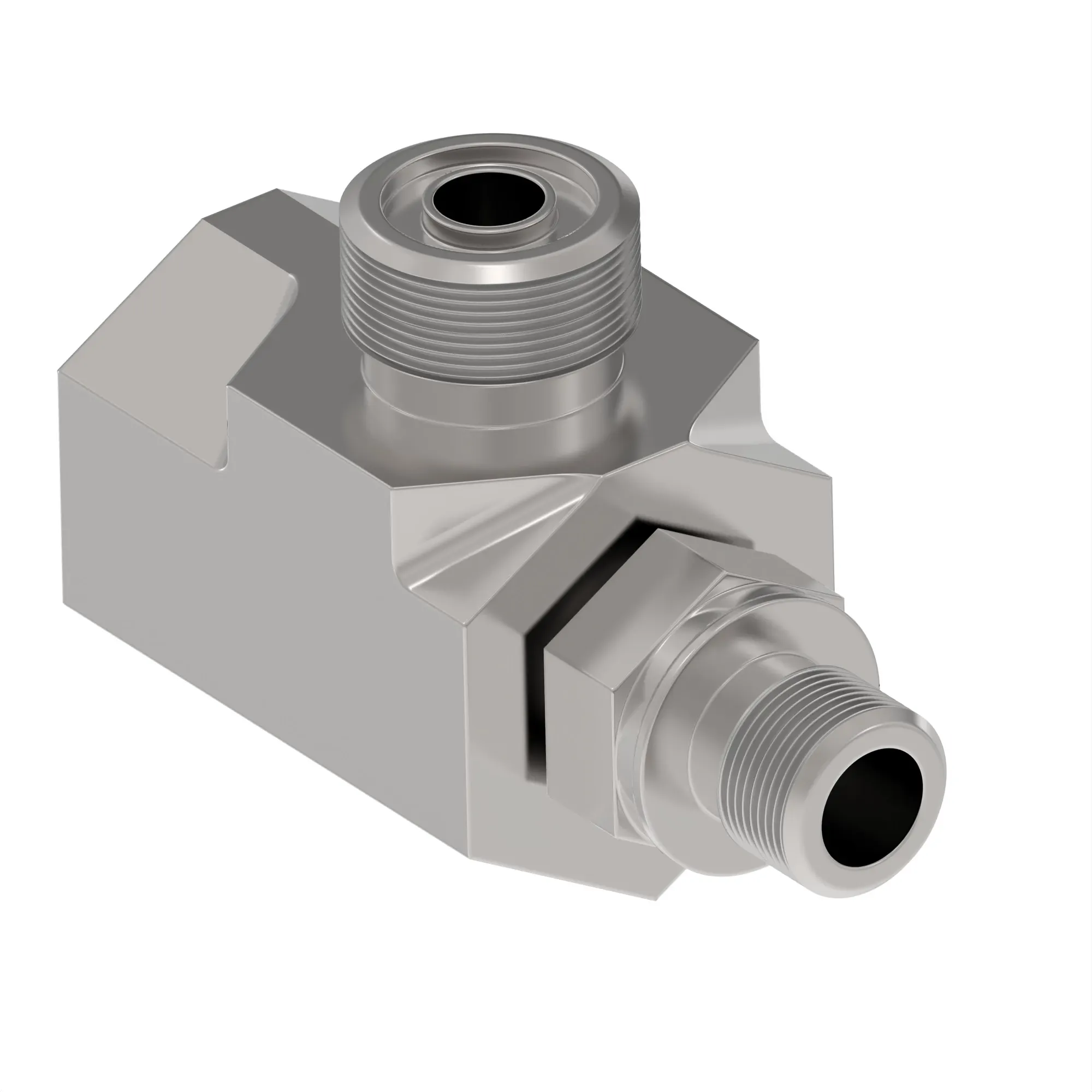 TEE FITTING, ADJ STUD RUN TEE, ORFS