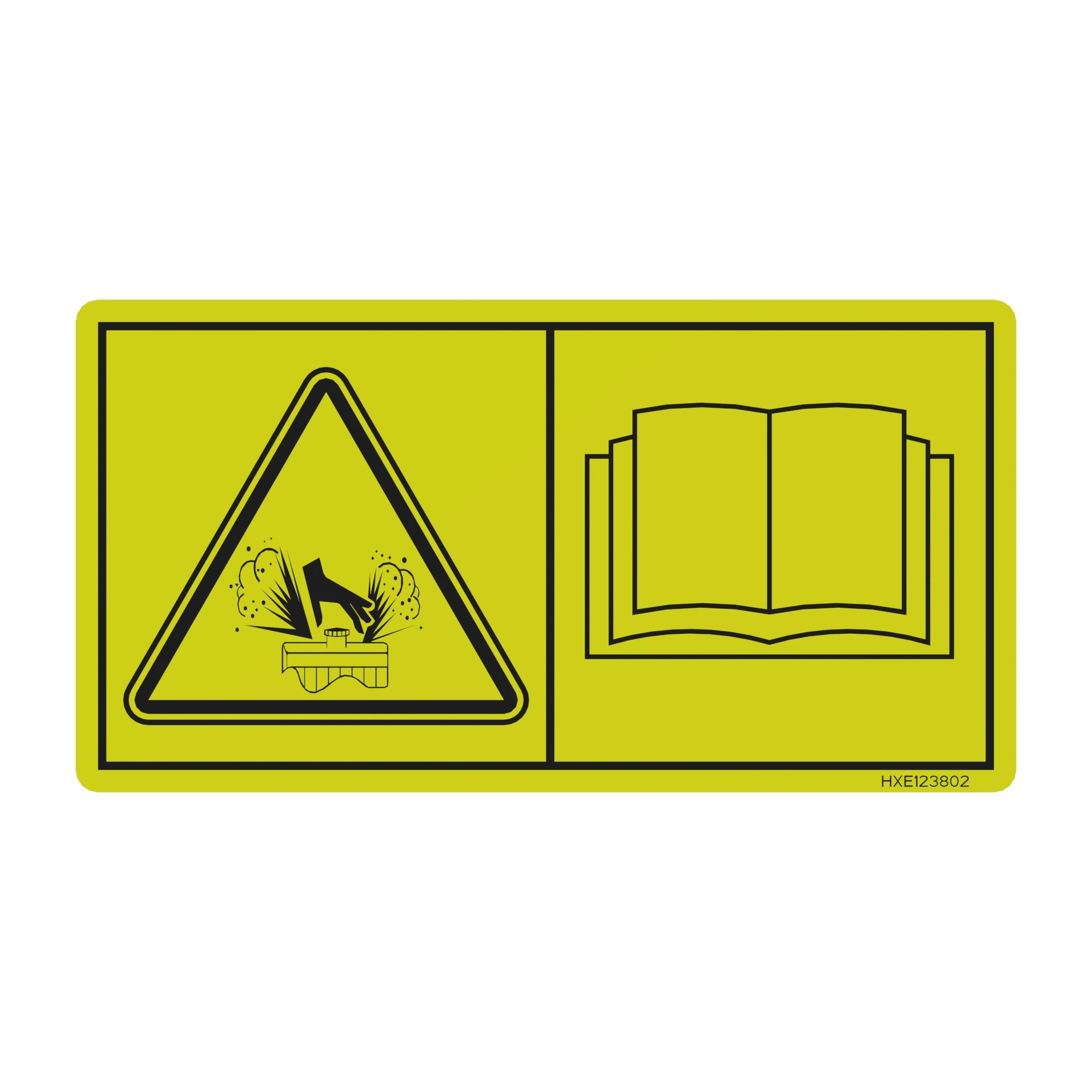 John Deere No Text Radiator Label - HXE123802