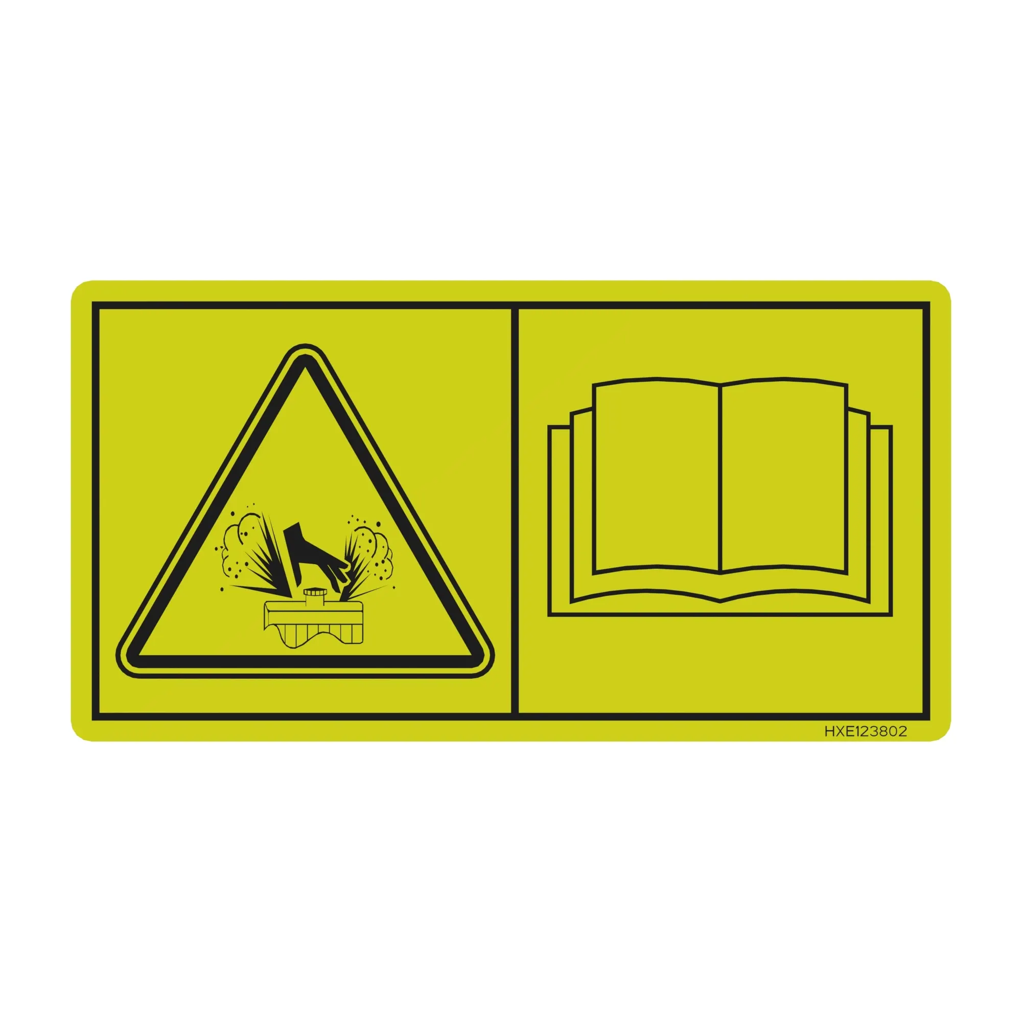 John Deere No Text Radiator Label - HXE123802