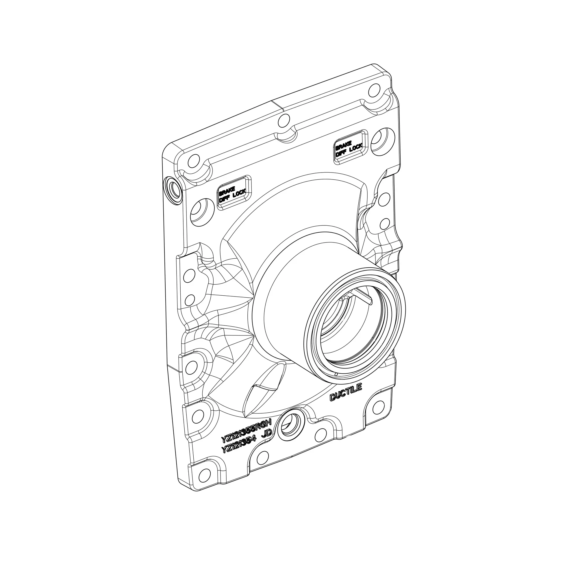 John Deere Differential Case Cover - YZ121324