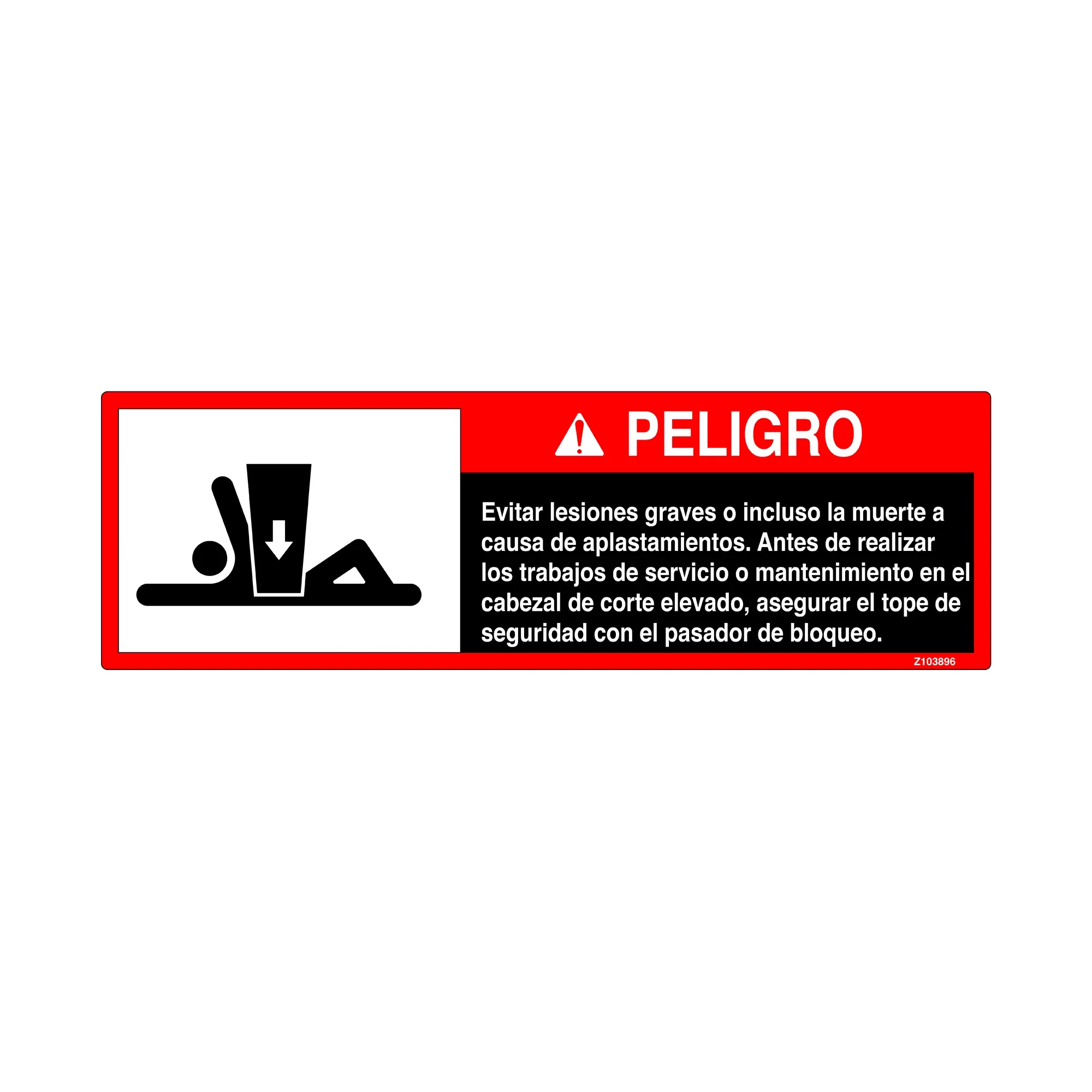 John Deere Safety Sign, Label - Z103896