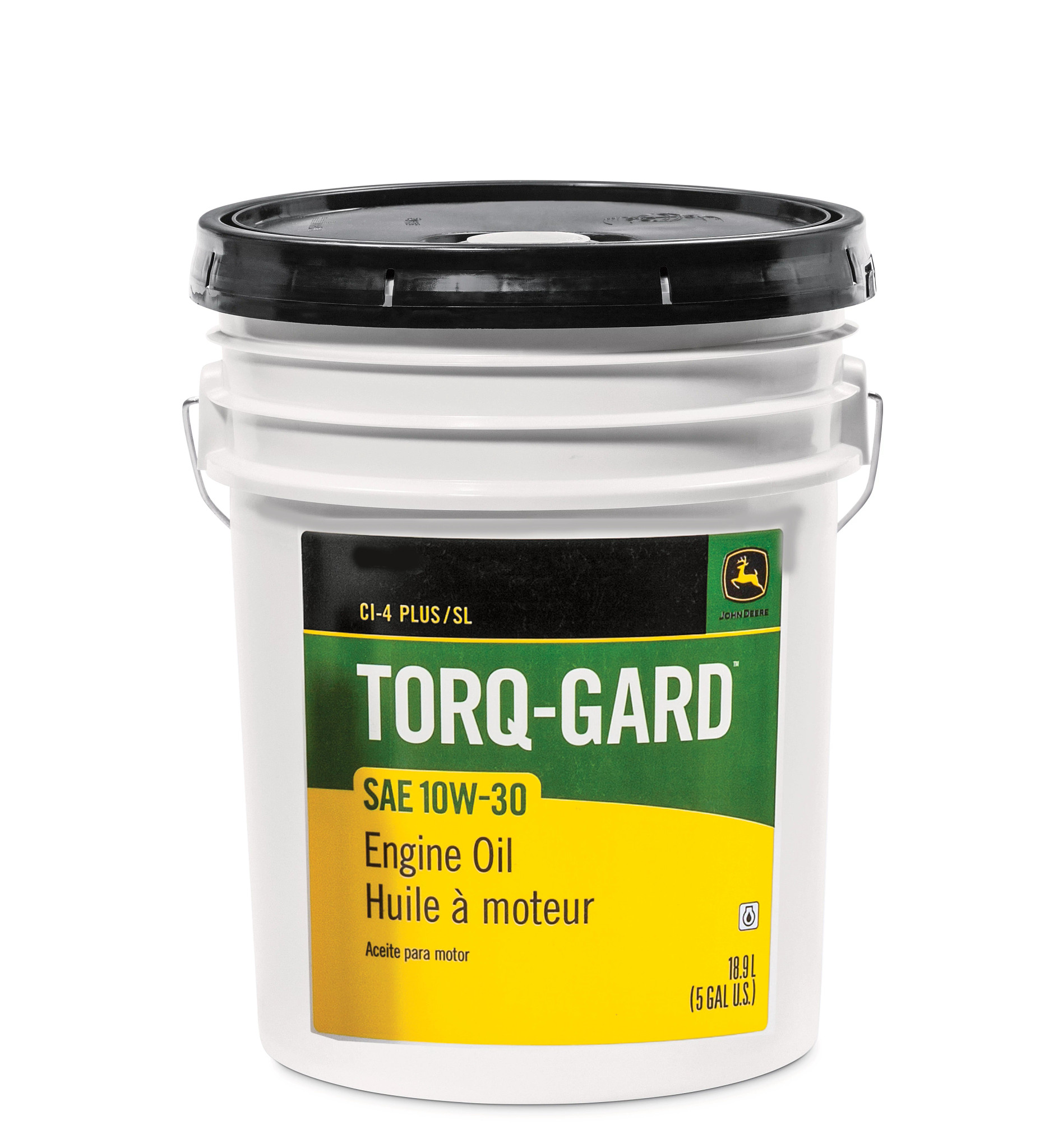 John Deere Engine Oil, Torq-Gard™, SAE 10W-30, API CI4+/SL, 18.9 Liter (5 Gallon) - TY26797
