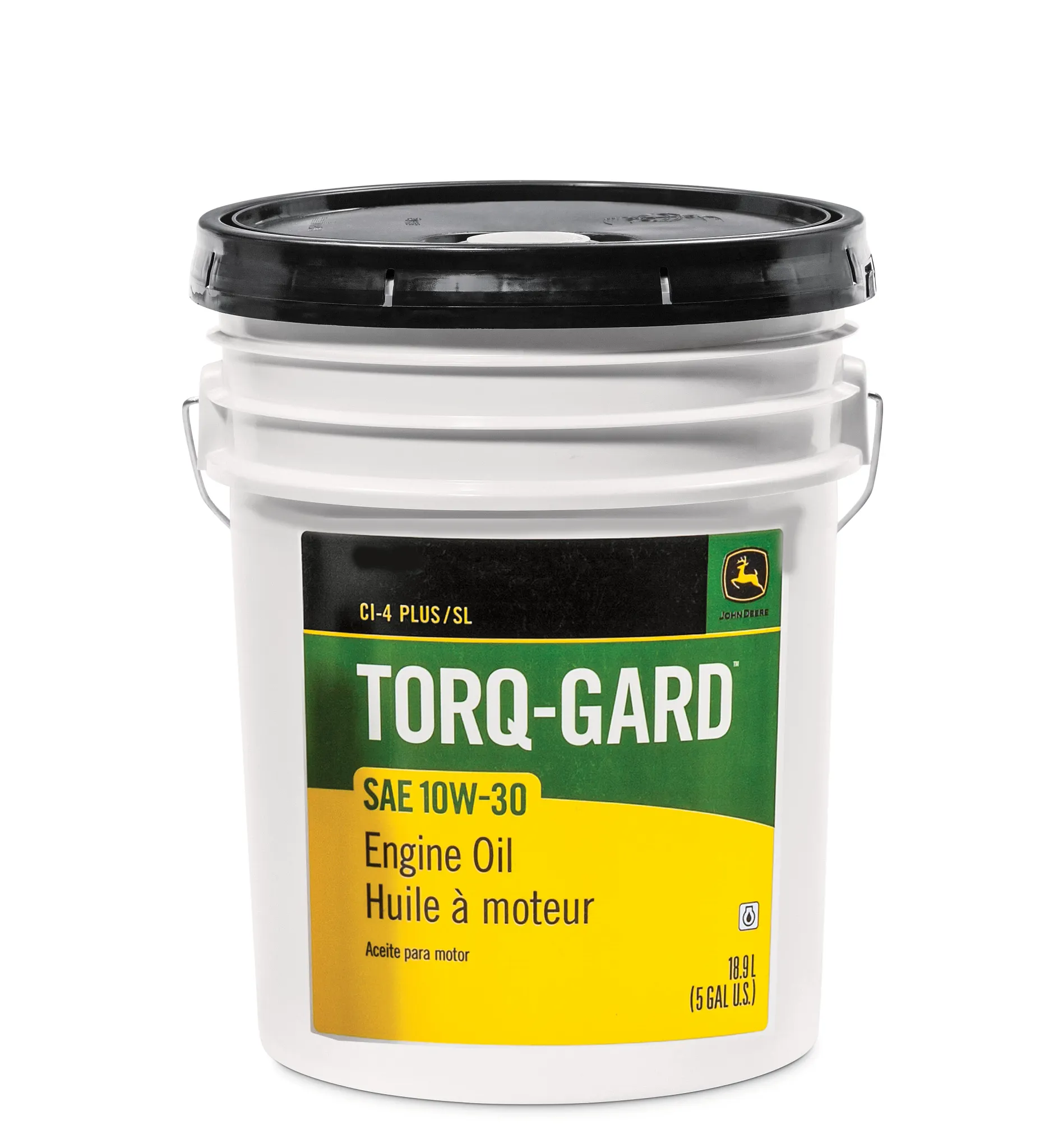 John Deere Engine Oil, Torq-Gard™, SAE 10W-30, API CI4+/SL, 18.9 Liter (5 Gallon) - TY26797