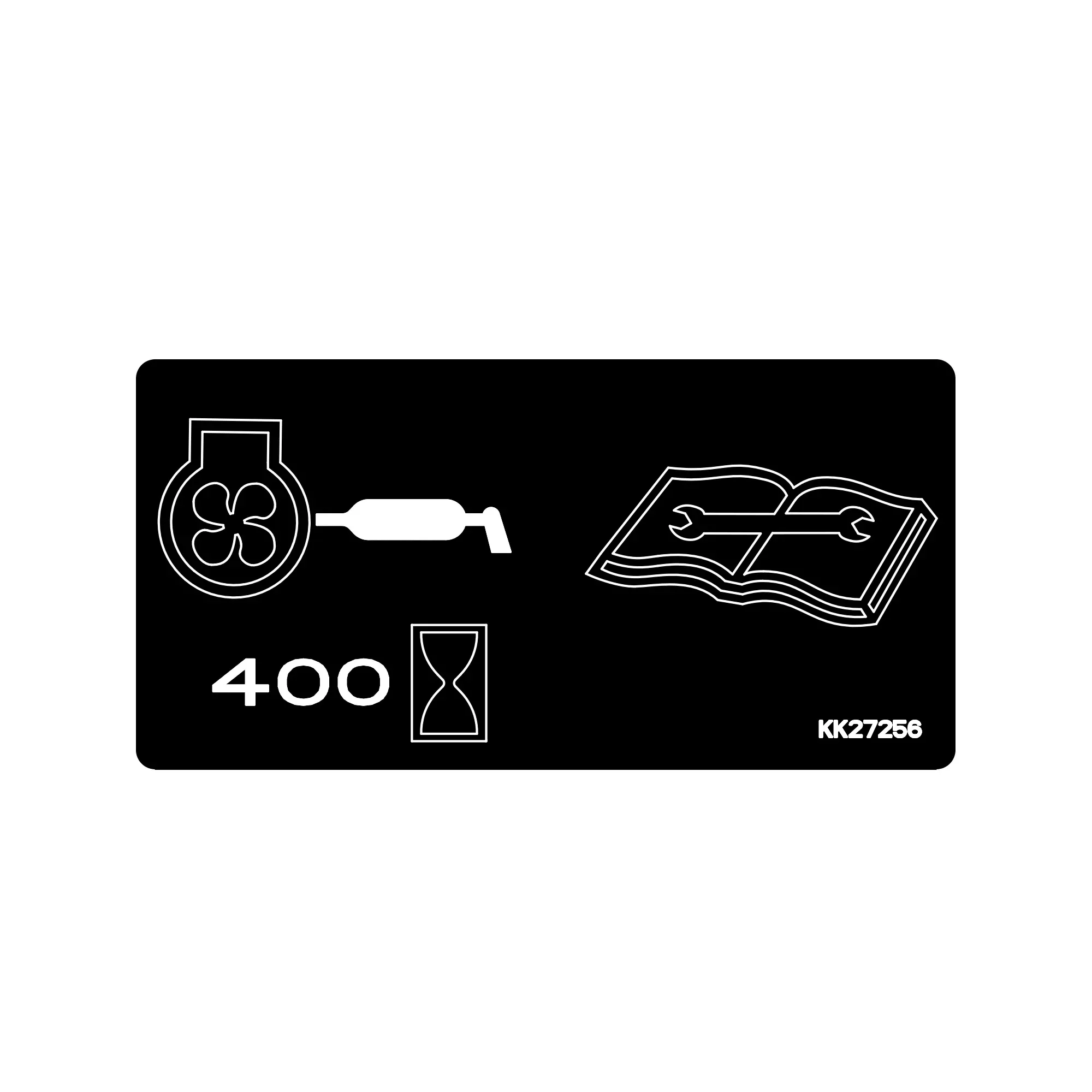 John Deere Vari-Cool Maintenance Label - KK27256