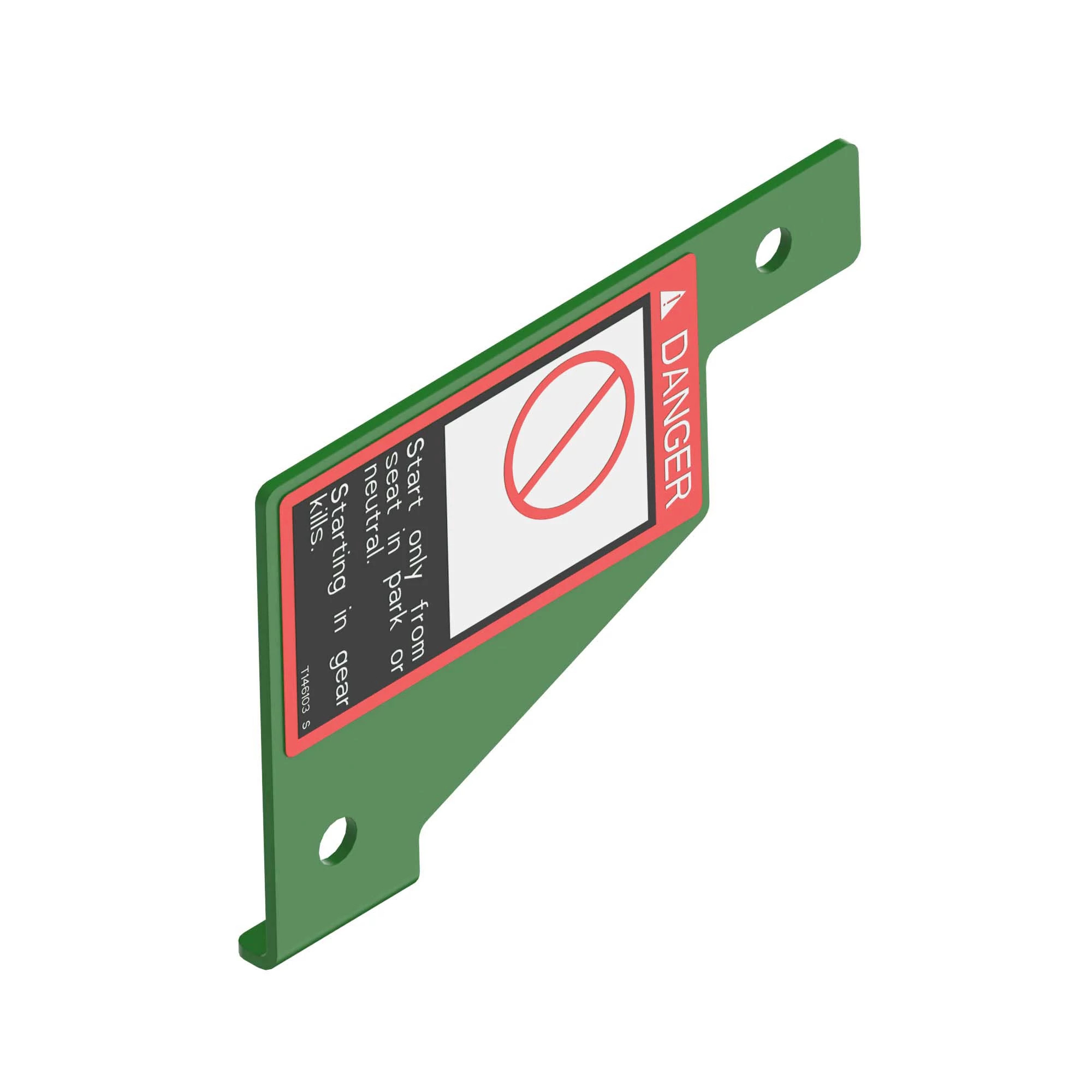 SAFETY LABEL/BRACKET ASSEMBLY