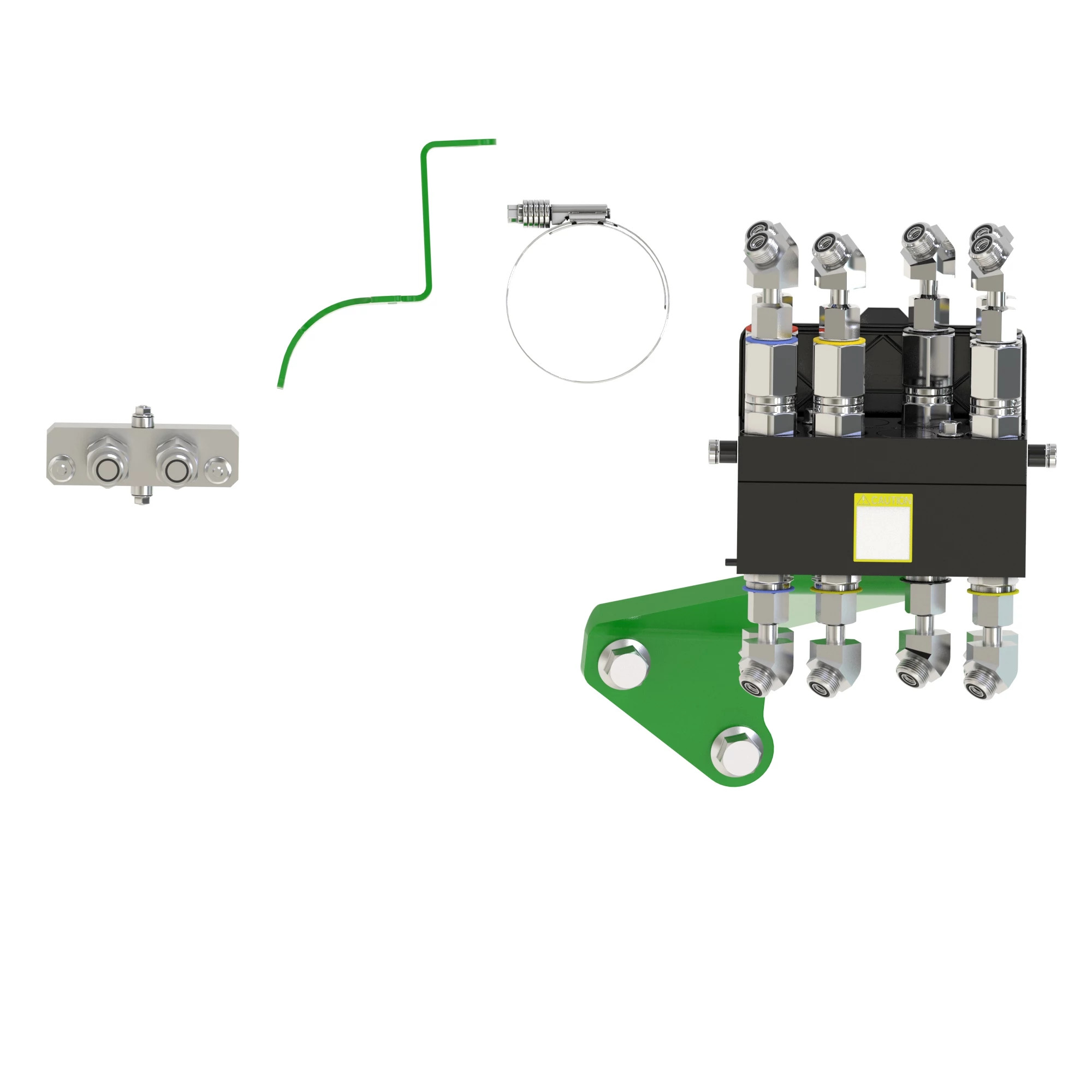 BXX10442: 3-Function Hydraulic Quick-Connect Coupler Attachment