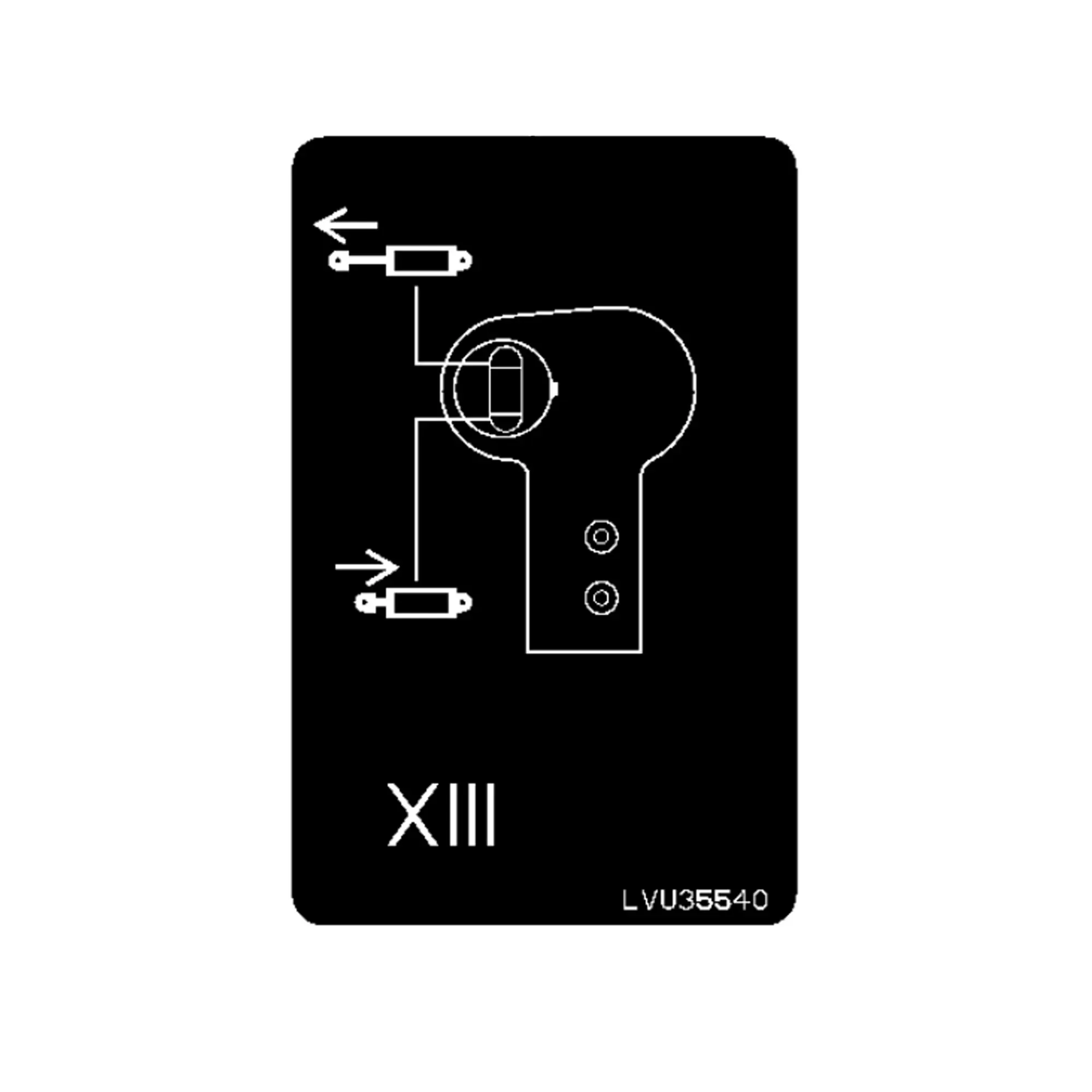 John Deere SCV Control Knob Label - LVU35540