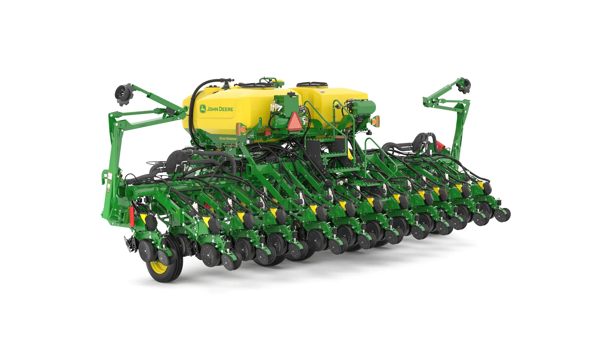 Studio image with left rear view of 1795 12-Row Split 23 Planter.