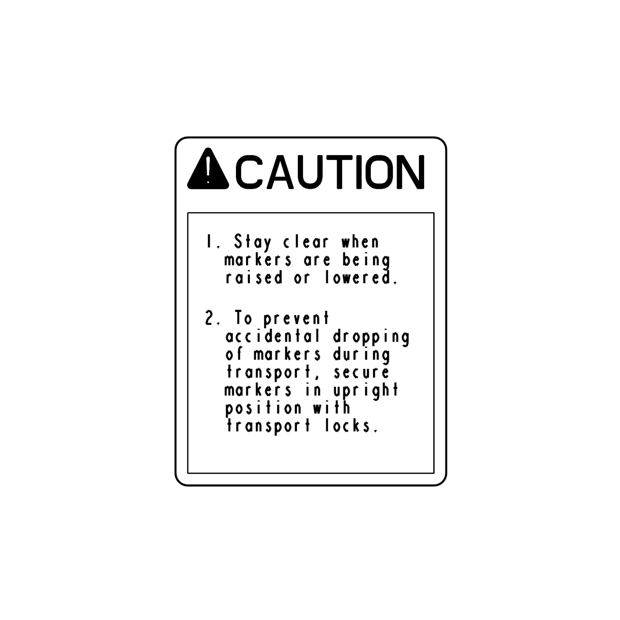 John Deere Caution Sign - A53334