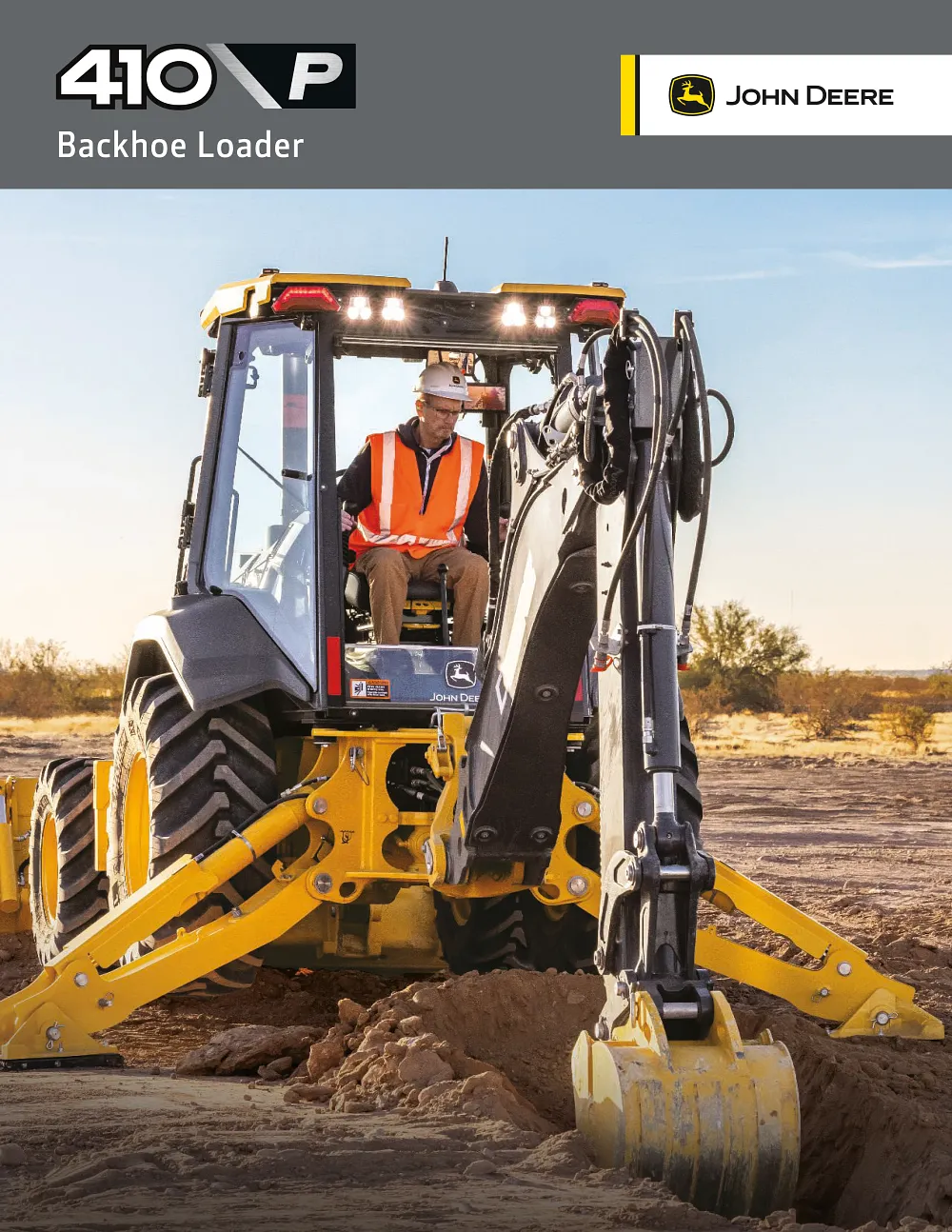 John Deere 410 P-Tier Backhoe Loader Brochure cover