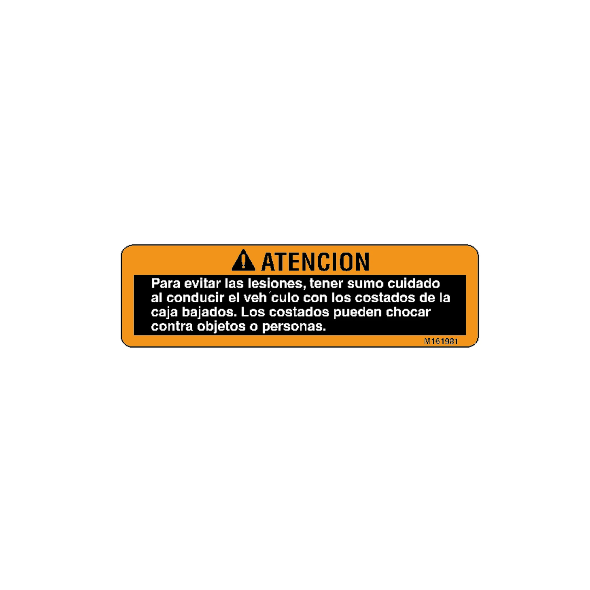LABEL, CAUTION - FOLD DOWN (SP)
