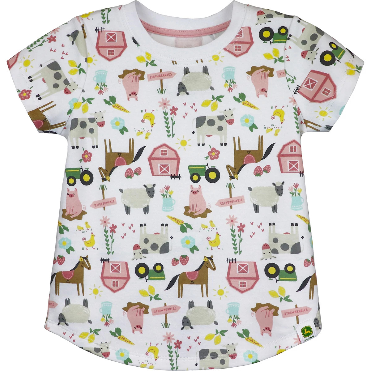 Toddler Pink Barn and Farmland T-Shirt