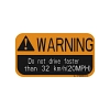 John Deere Safety Sign, 20 MPH Warning - L79601