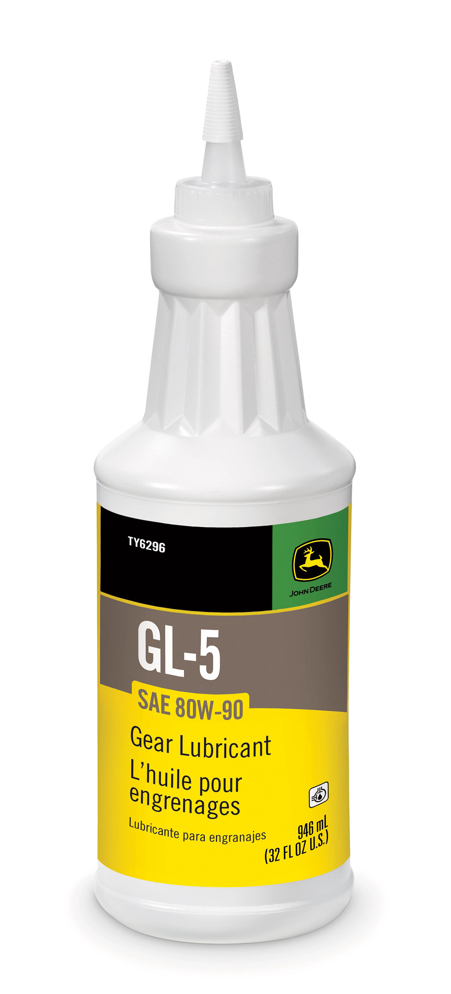 John Deere Gear Lubricant, SAE 80W-90, API GL-5, 946 ml (32 Fluid Oz) - TY6296